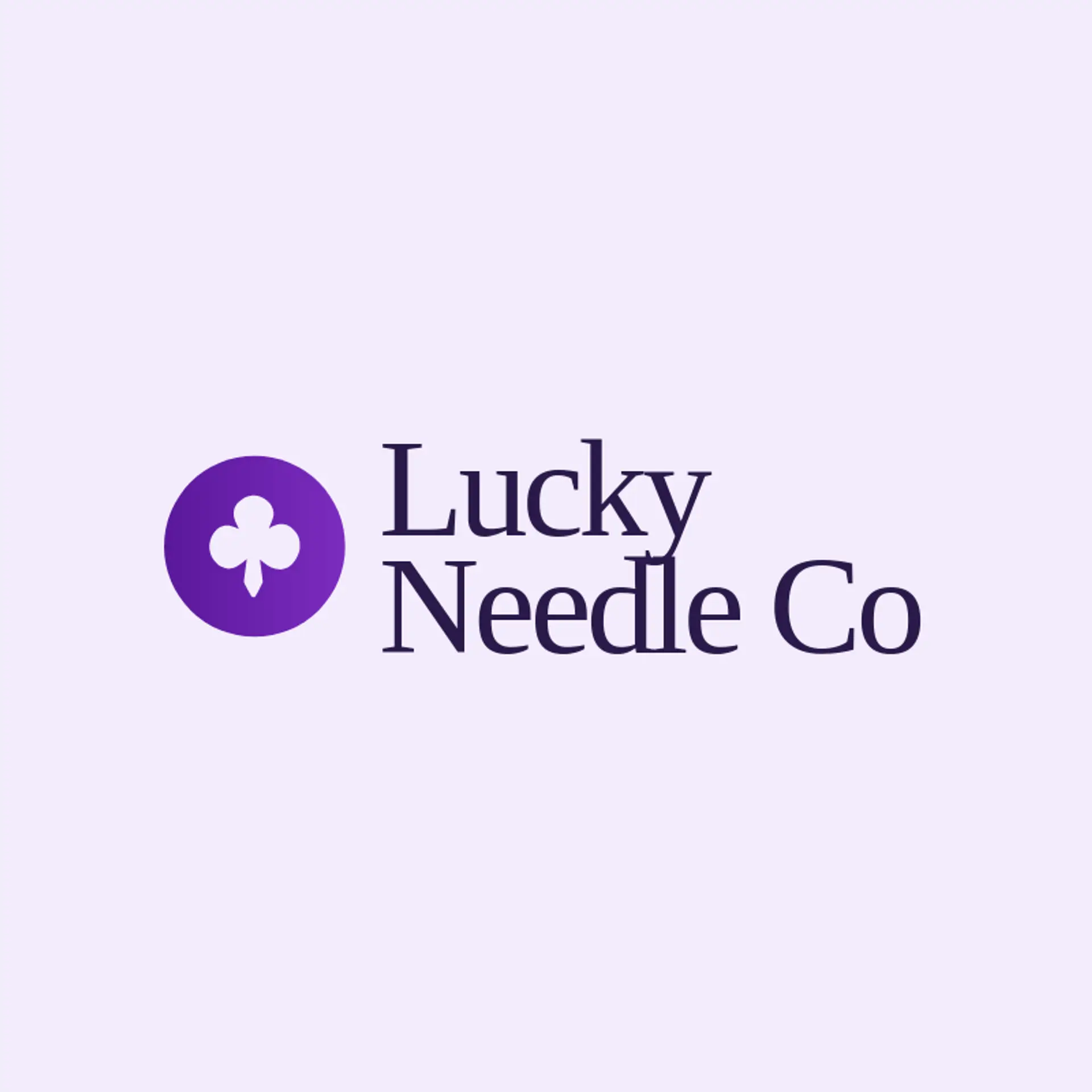 Lucky Needle Co logo for vinyl