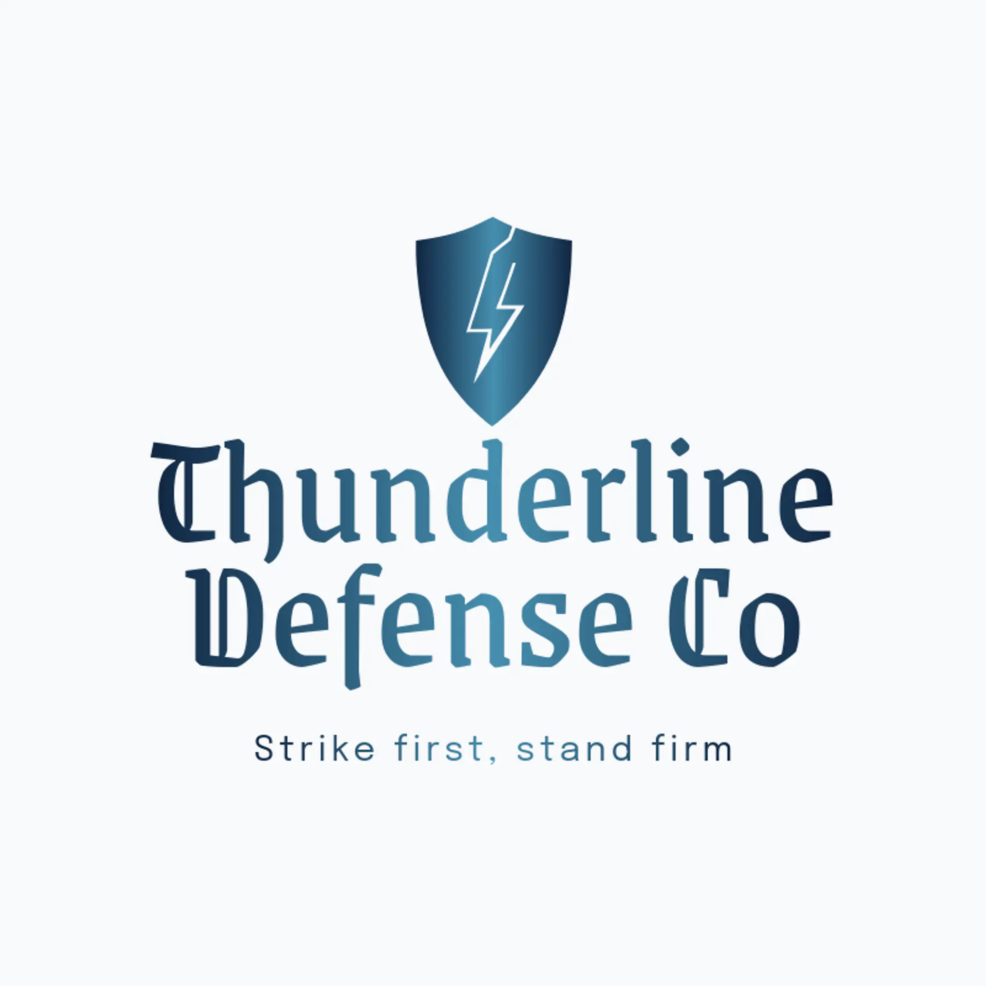 Thunderline Defense Co logo for shield