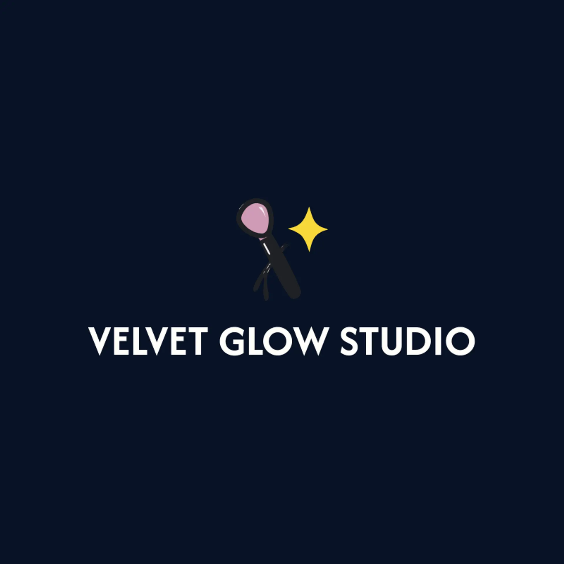 Velvet Glow Studio logo for makeup