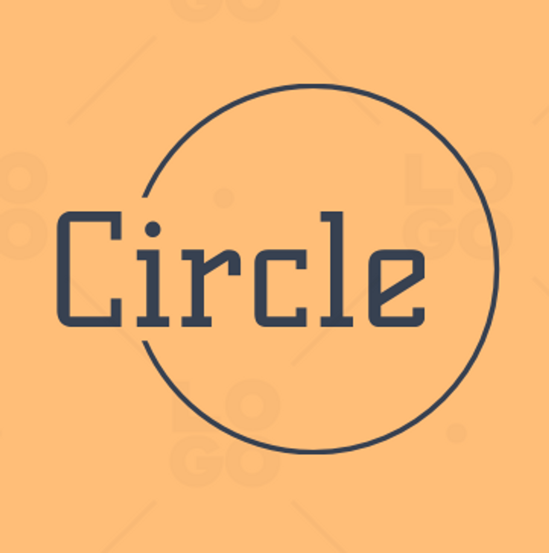 Letter L Logo Design with Black Orange Color and Circle. Cool
