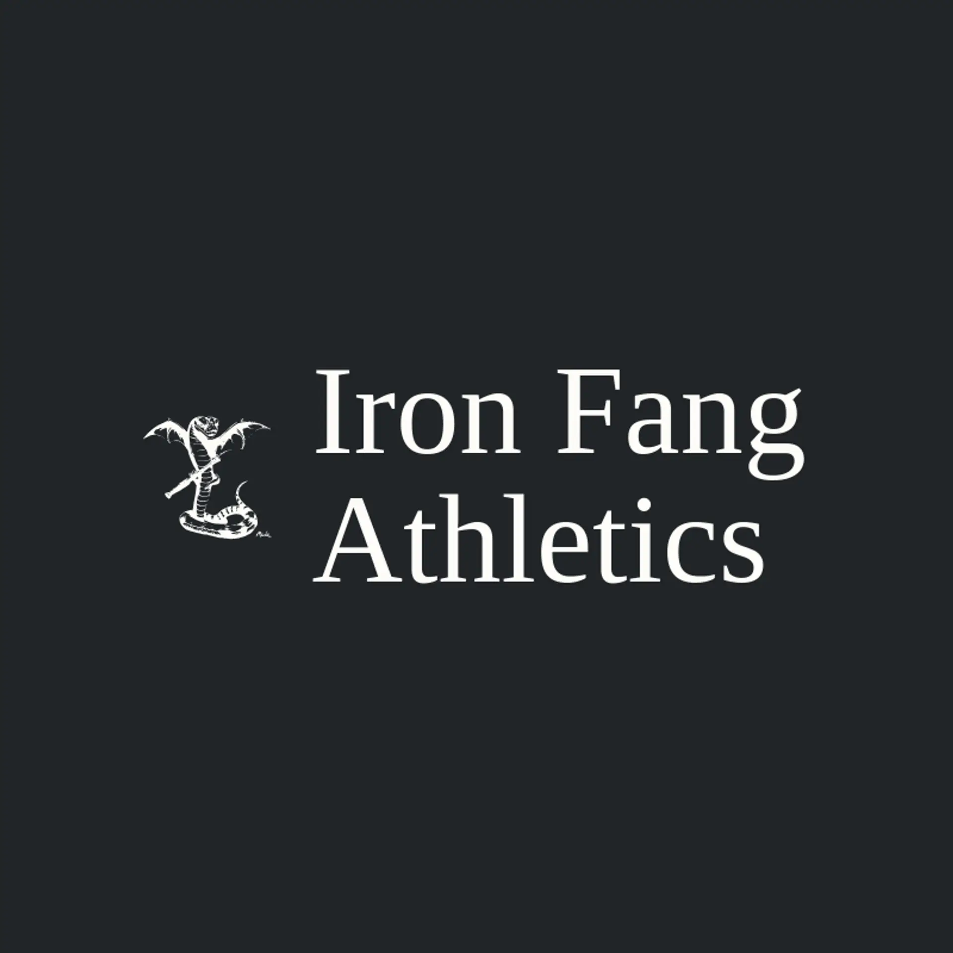 Iron Fang Athletics logo for cobra