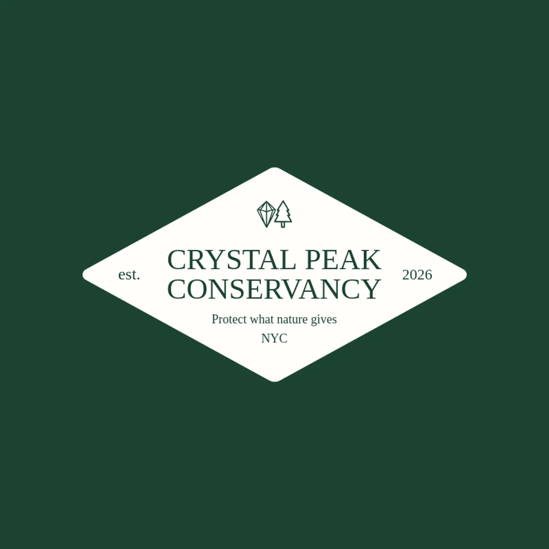 Crystal Peak Conservancy logo for crystal