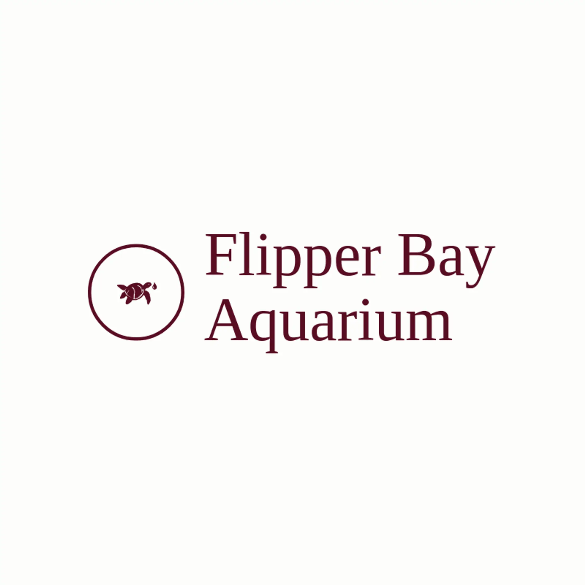 Flipper Bay Aquarium logo for sea turtle