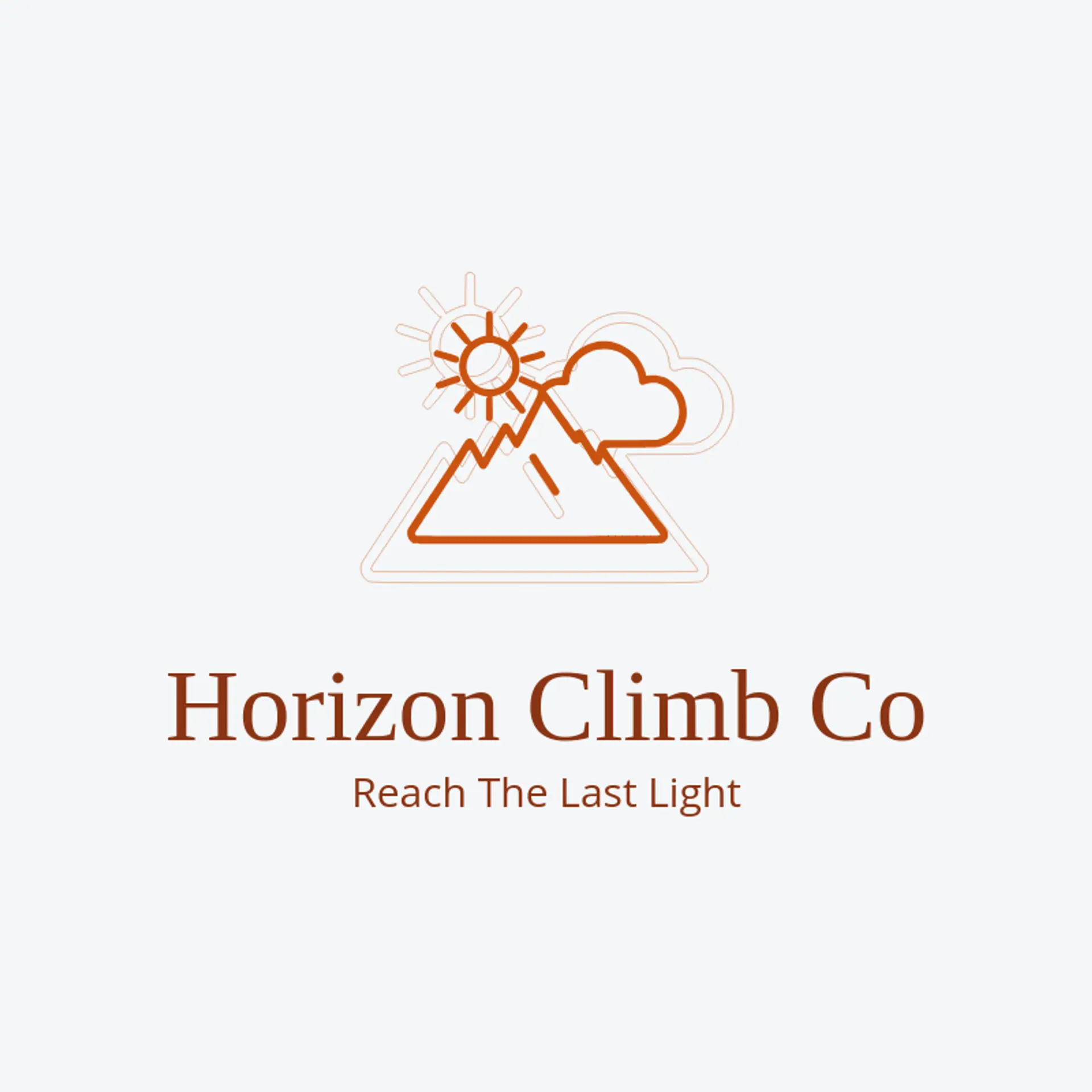 Horizon Climb Co logo for sunset