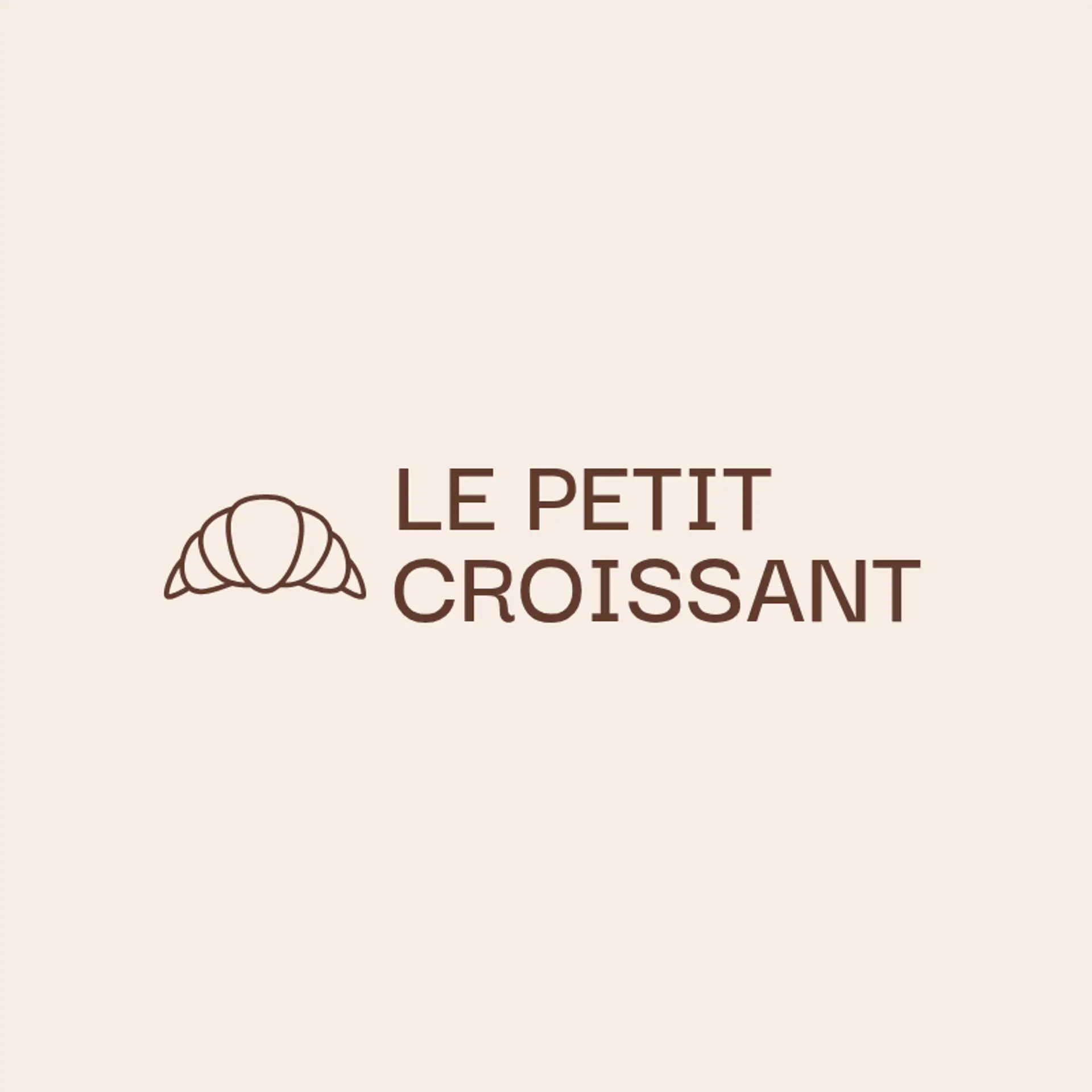 Le Petit Croissant logo for french cafe