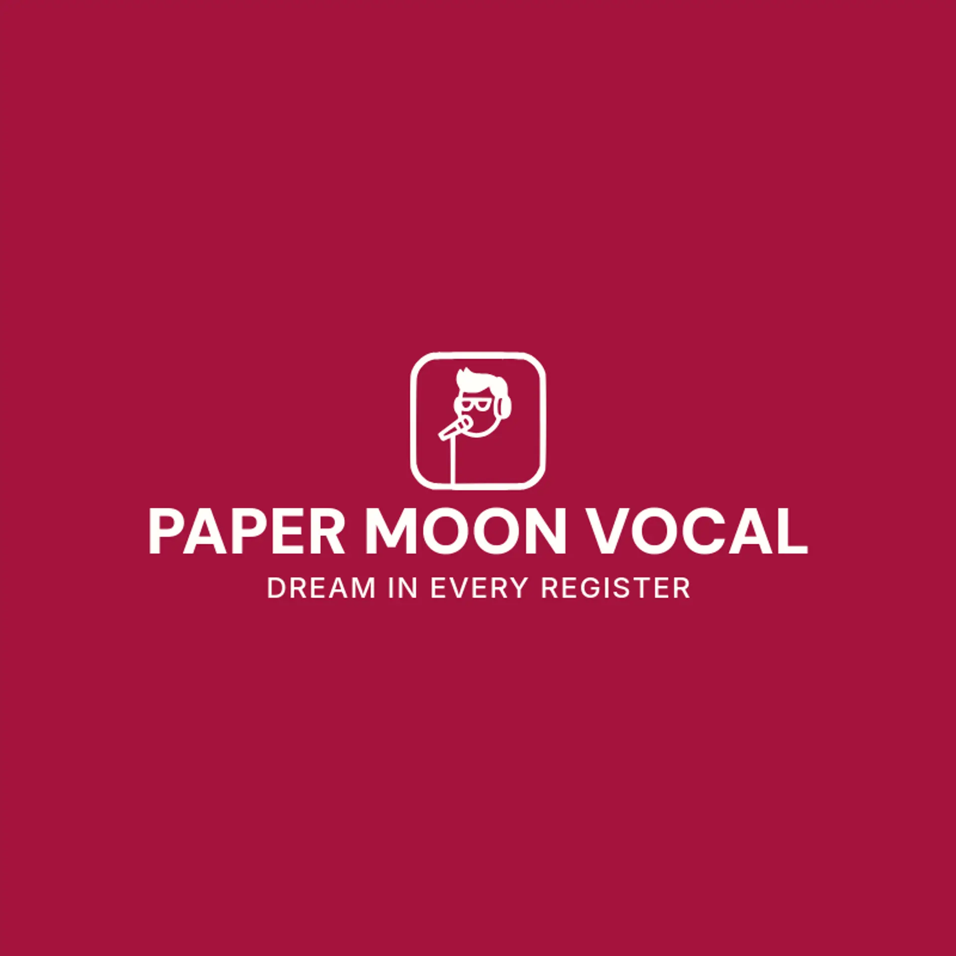 Paper Moon Vocal logo for singer