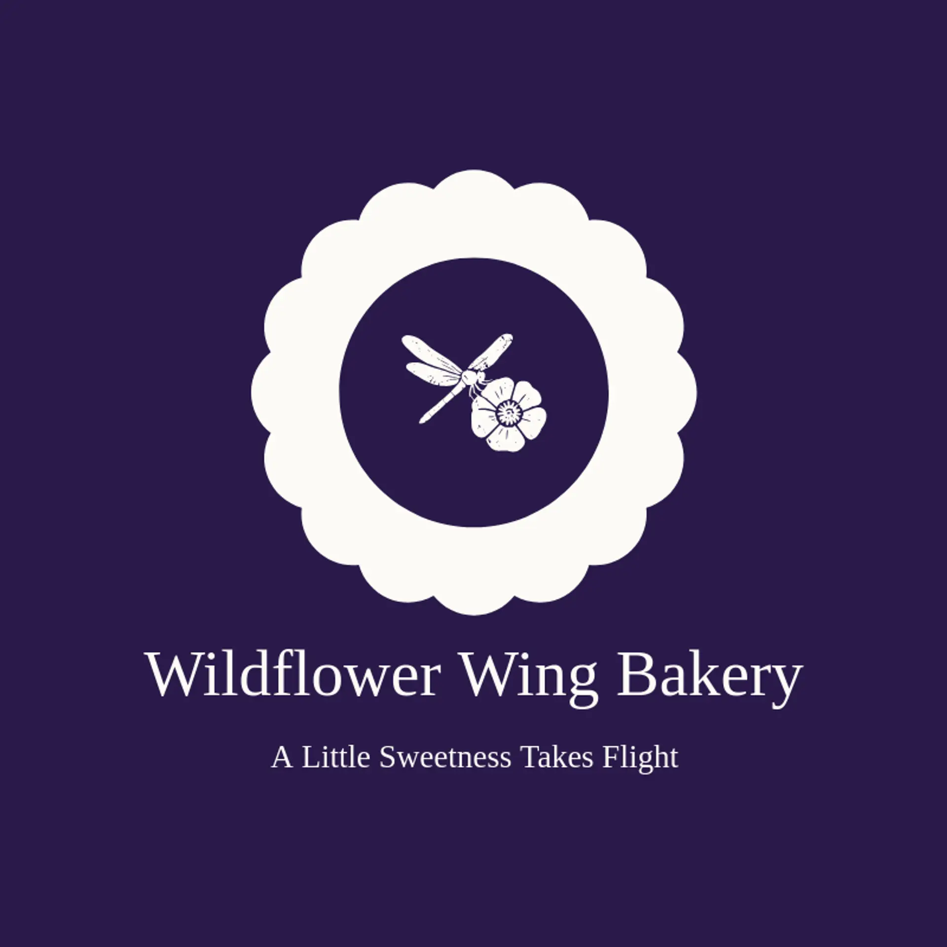 Wildflower Wing Bakery logo for dragonfly