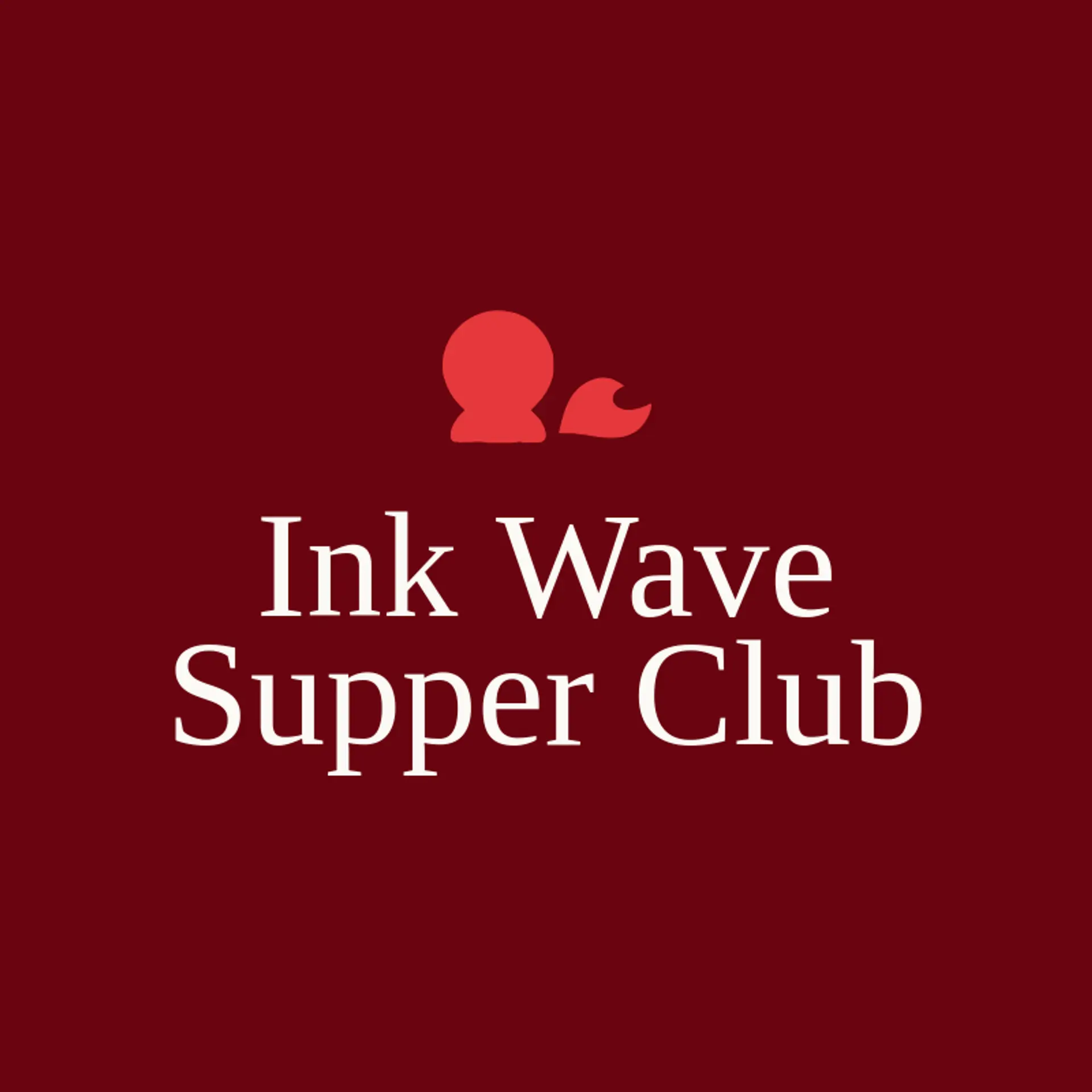 Ink Wave Supper Club logo for squid