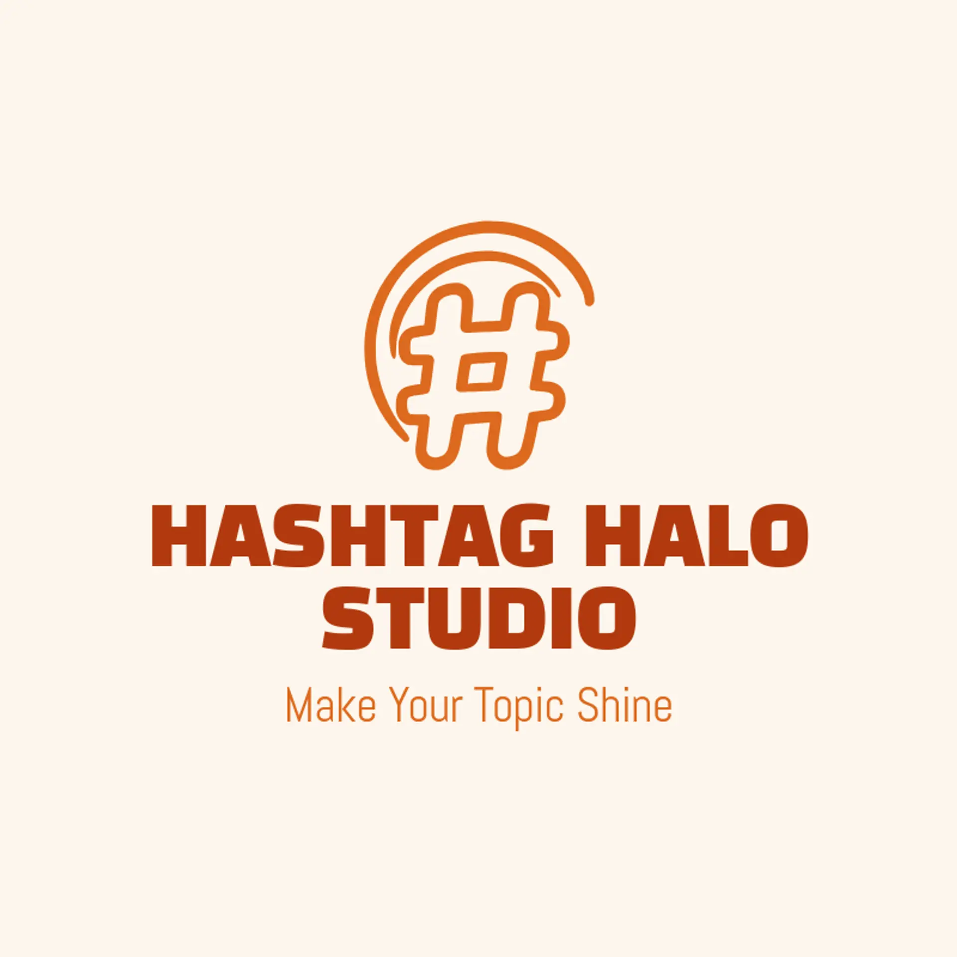 Hashtag Halo Studio logo for social media
