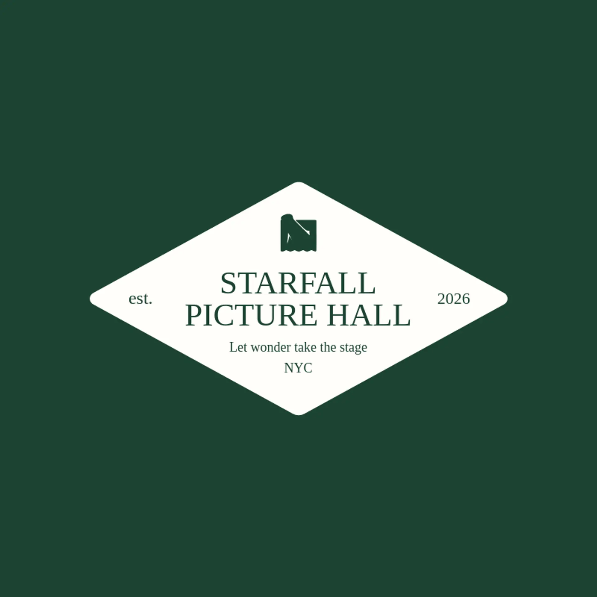 Starfall Picture Hall logo for movie theater