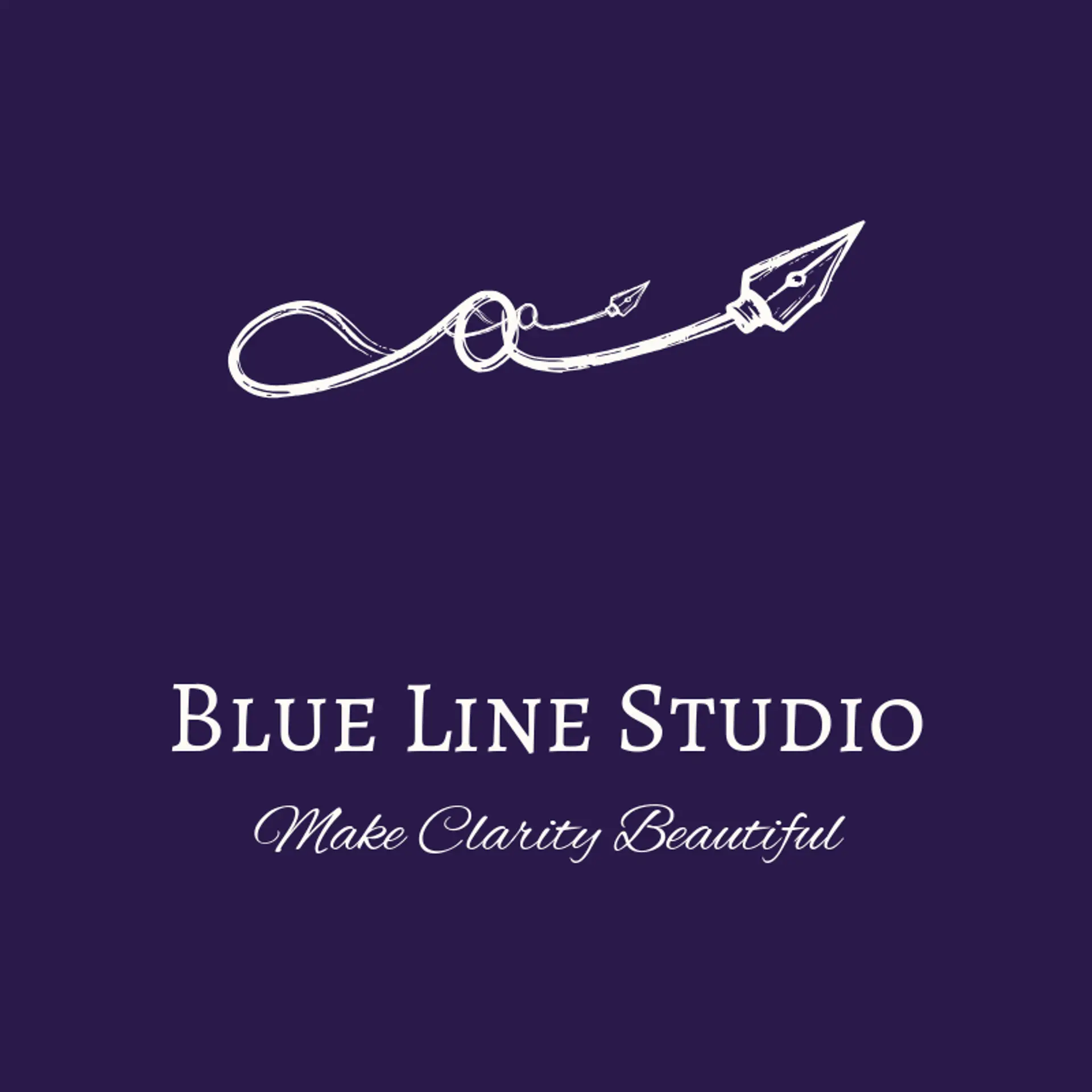 Blue Line Studio logo for pen