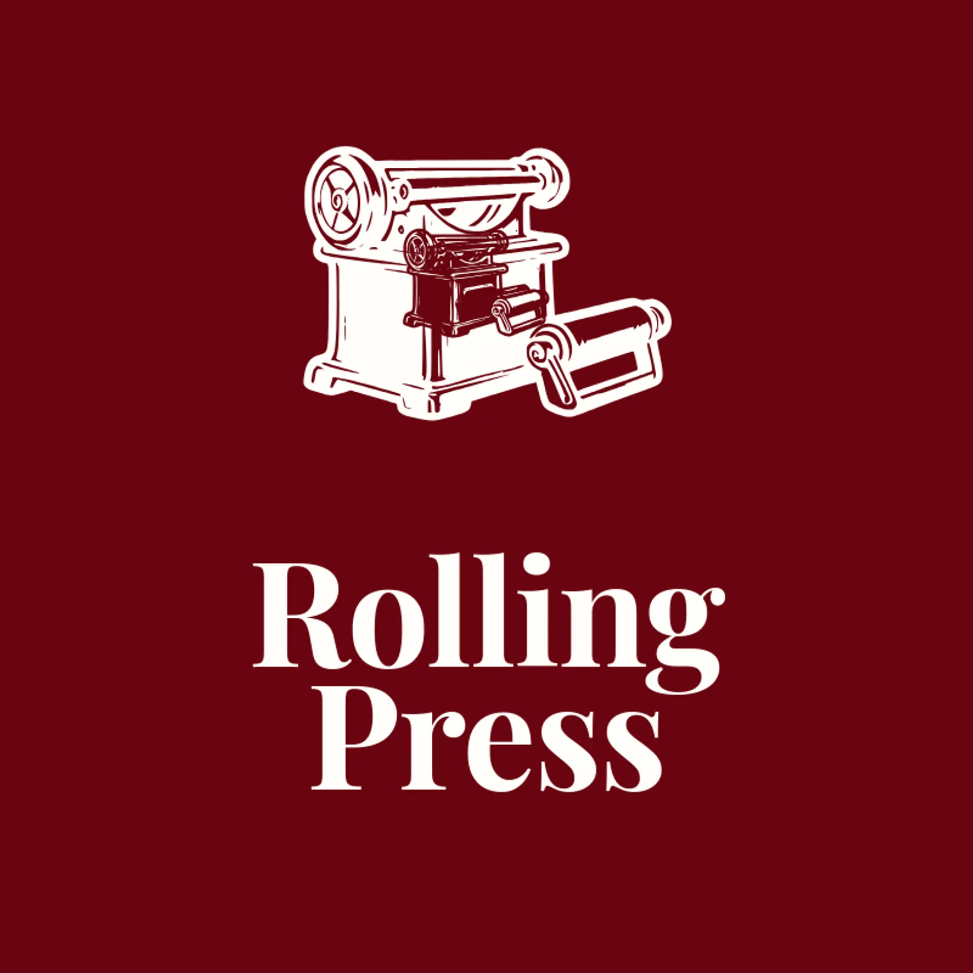 Rolling Press logo for printing press