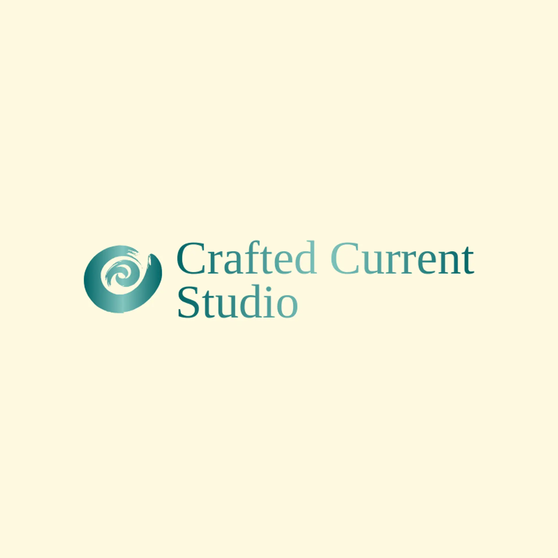 Crafted Current Studio logo for swirl