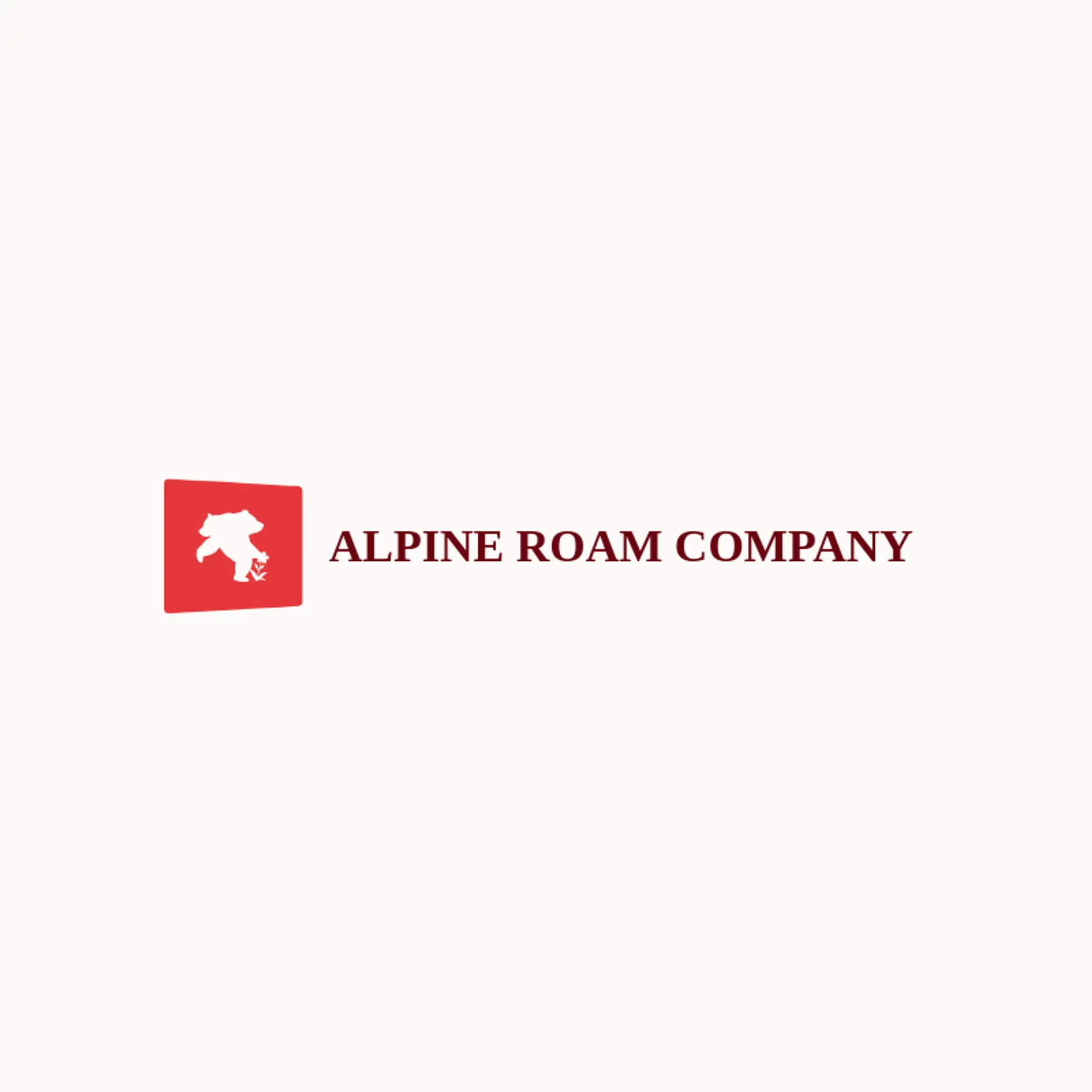 Alpine Roam Company logo for grizzly bear