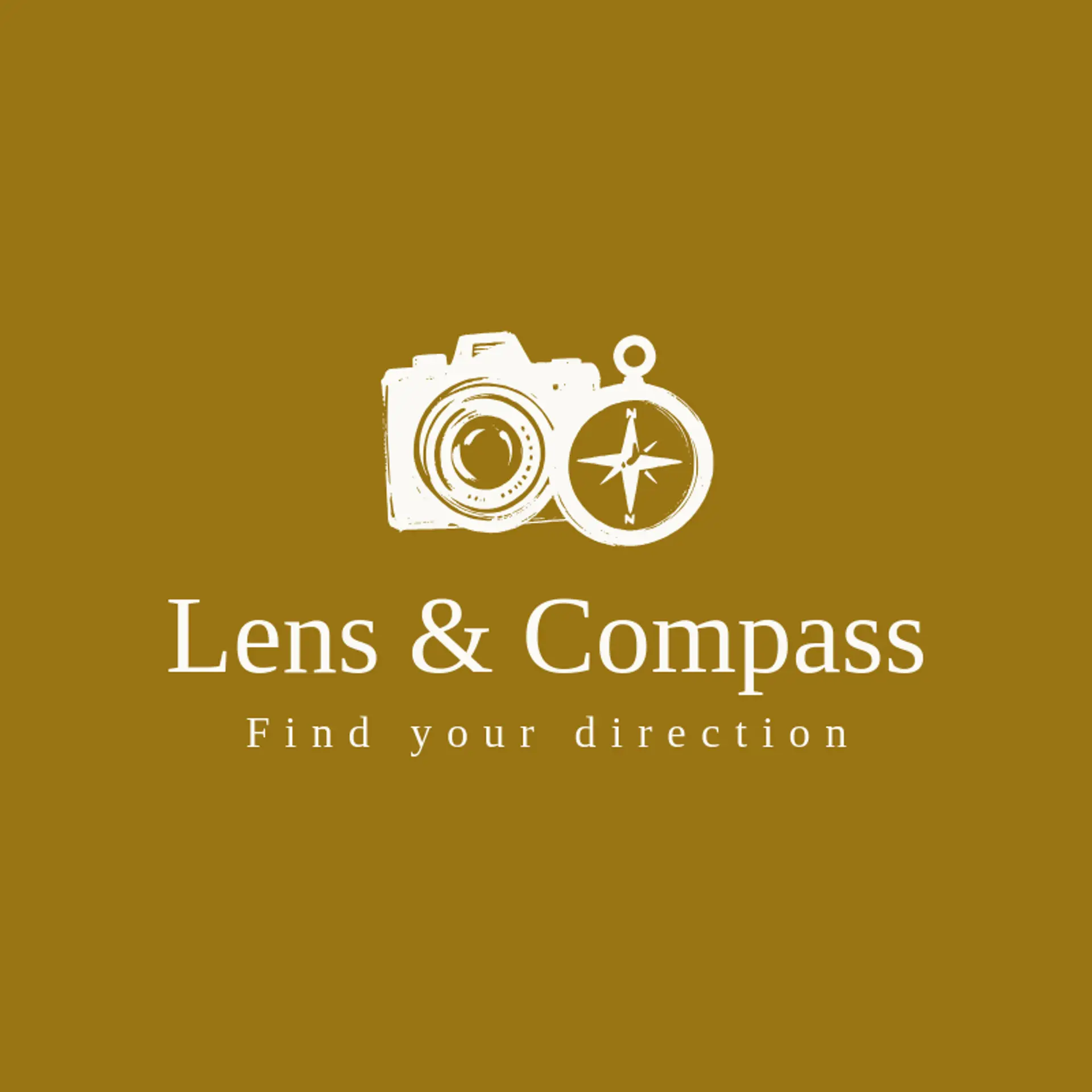 Lens & Compass logo for photo