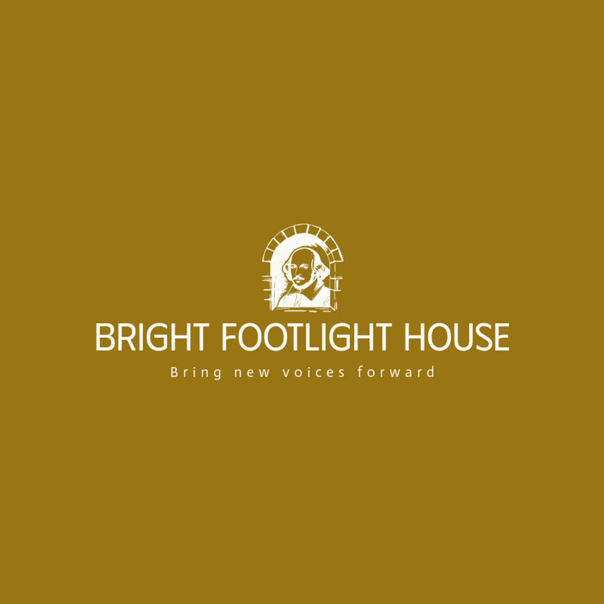 Bright Footlight House logo for playwright