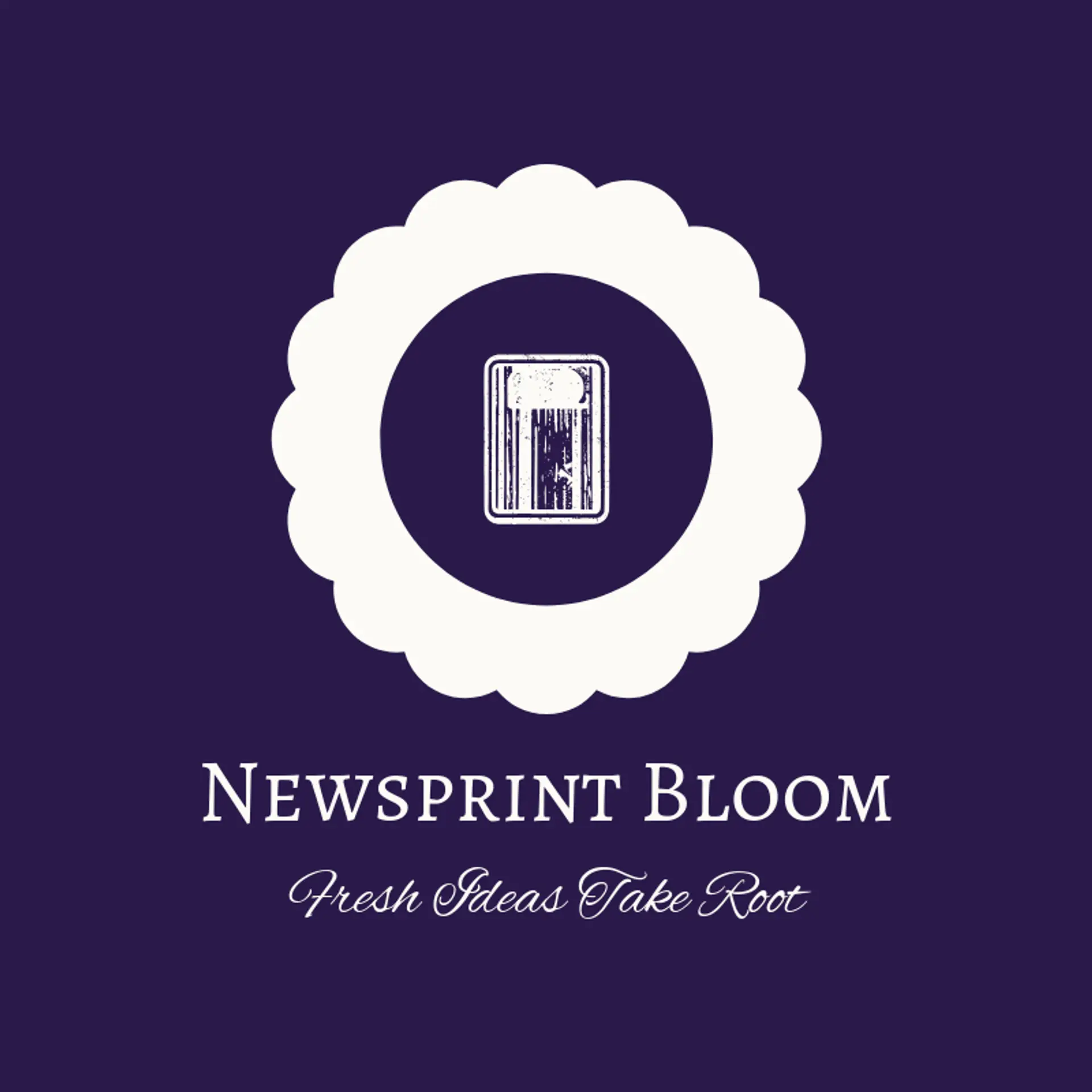 Newsprint Bloom logo for post