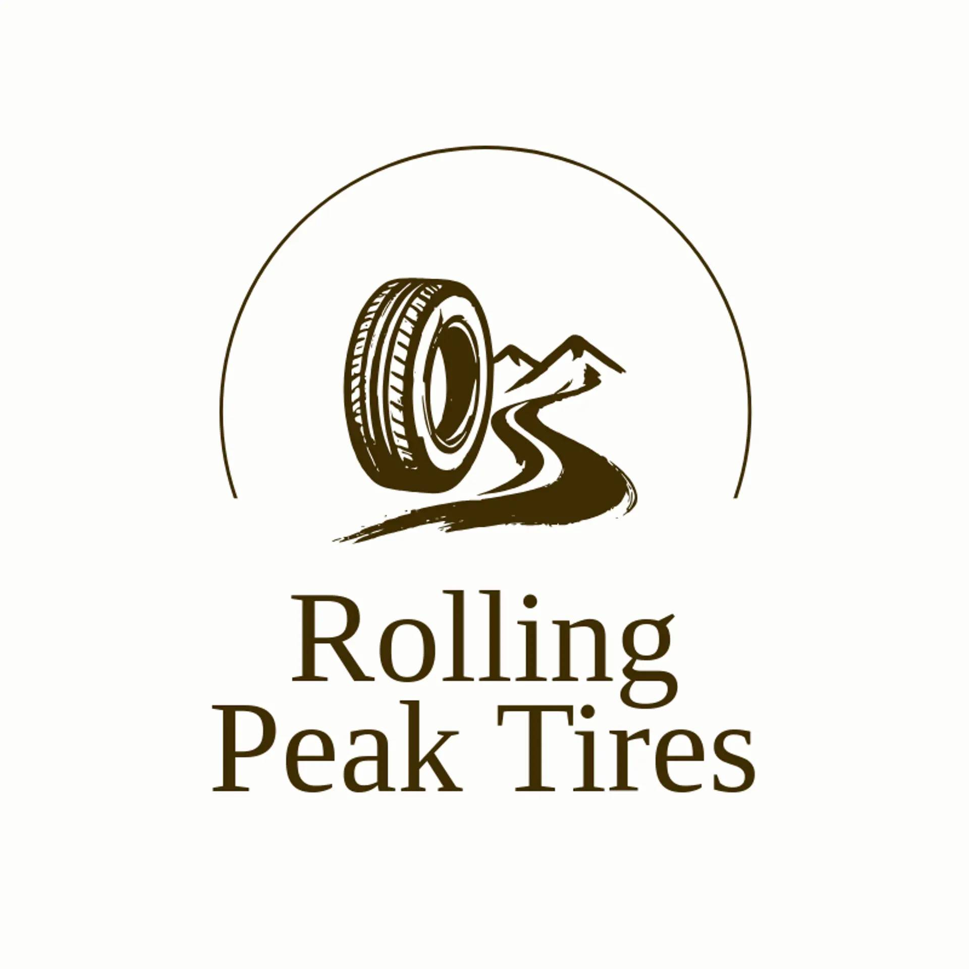 Rolling Peak Tires logo for tire