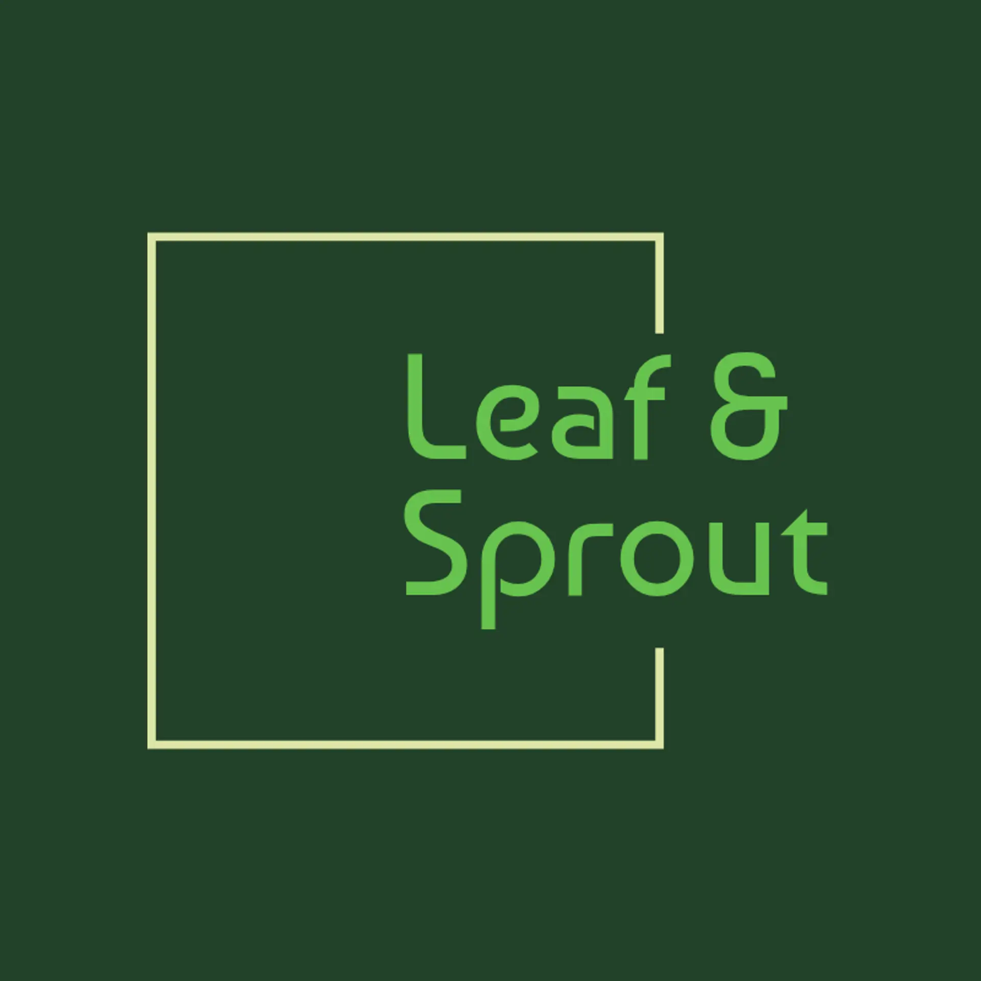 Leaf & Sprout logo for healthy restaurant