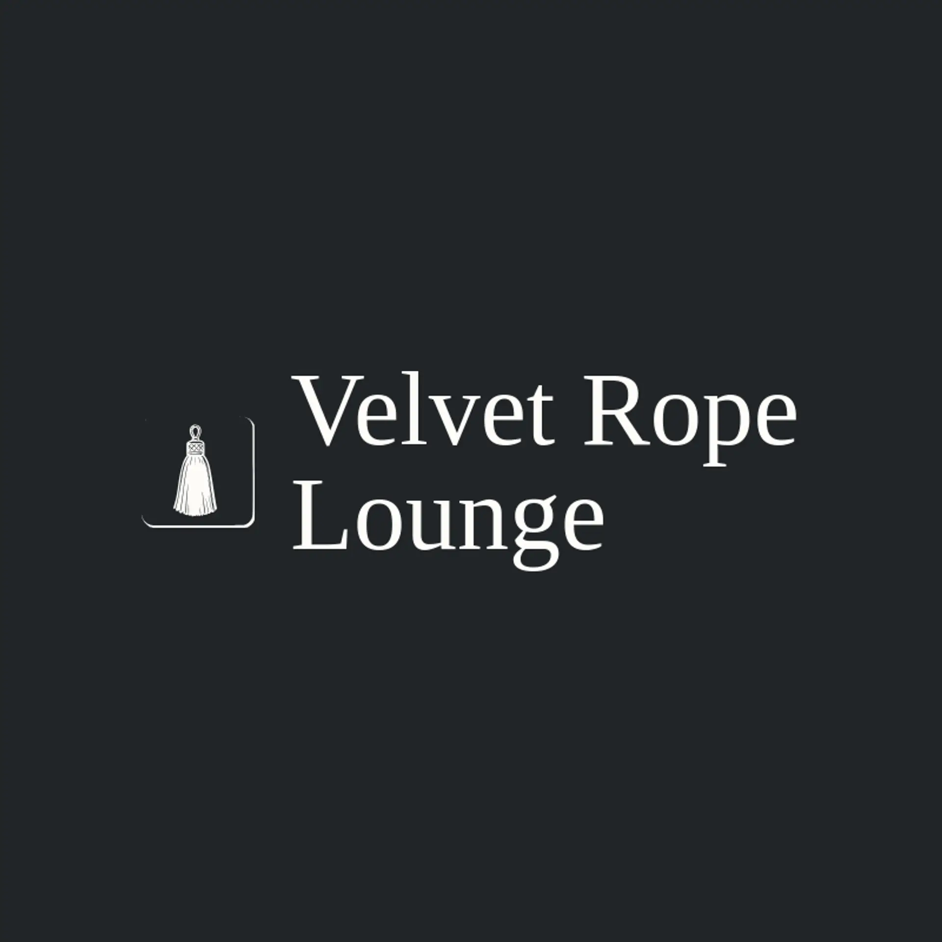 Velvet Rope Lounge logo for speakeasy