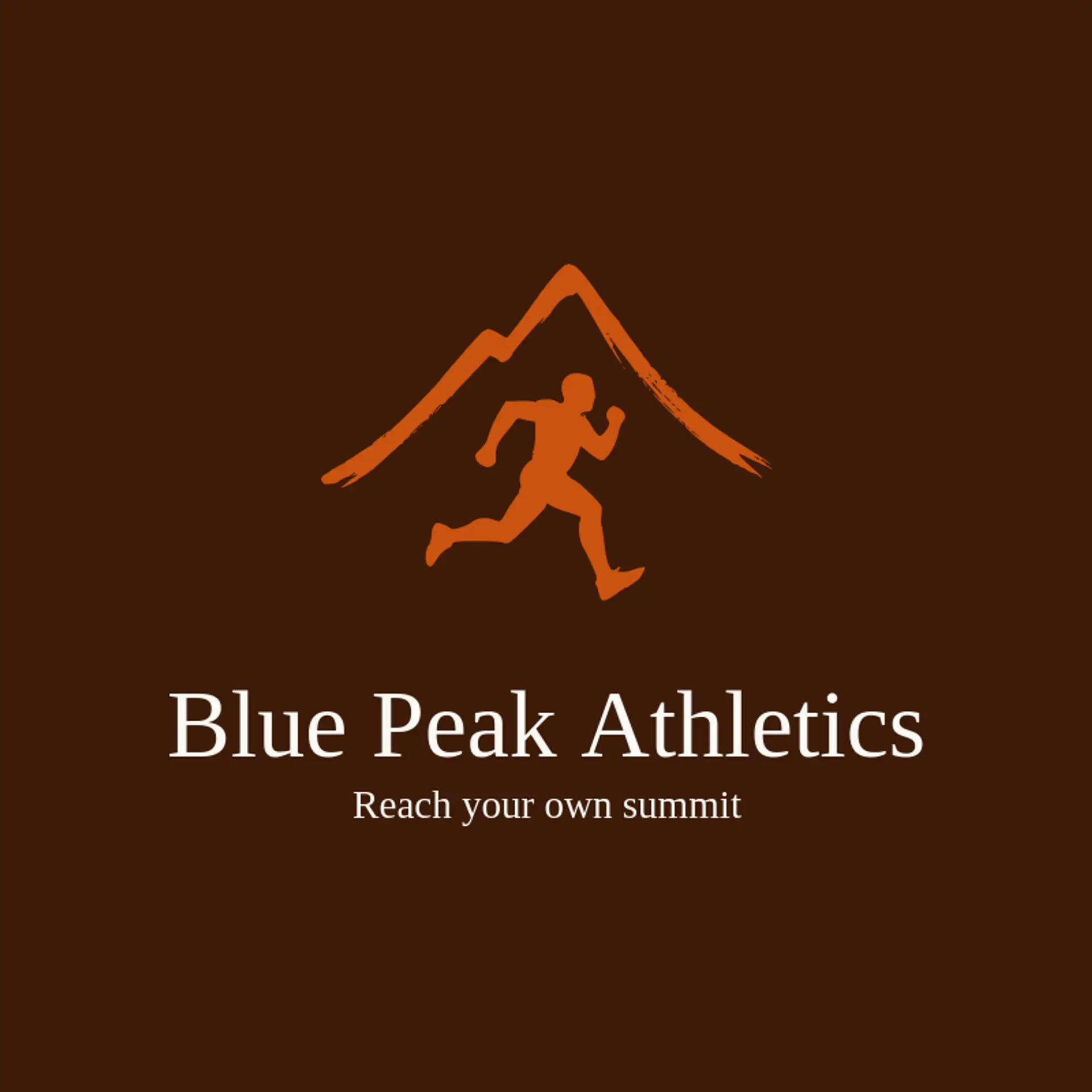 Blue Peak Athletics logo for runner