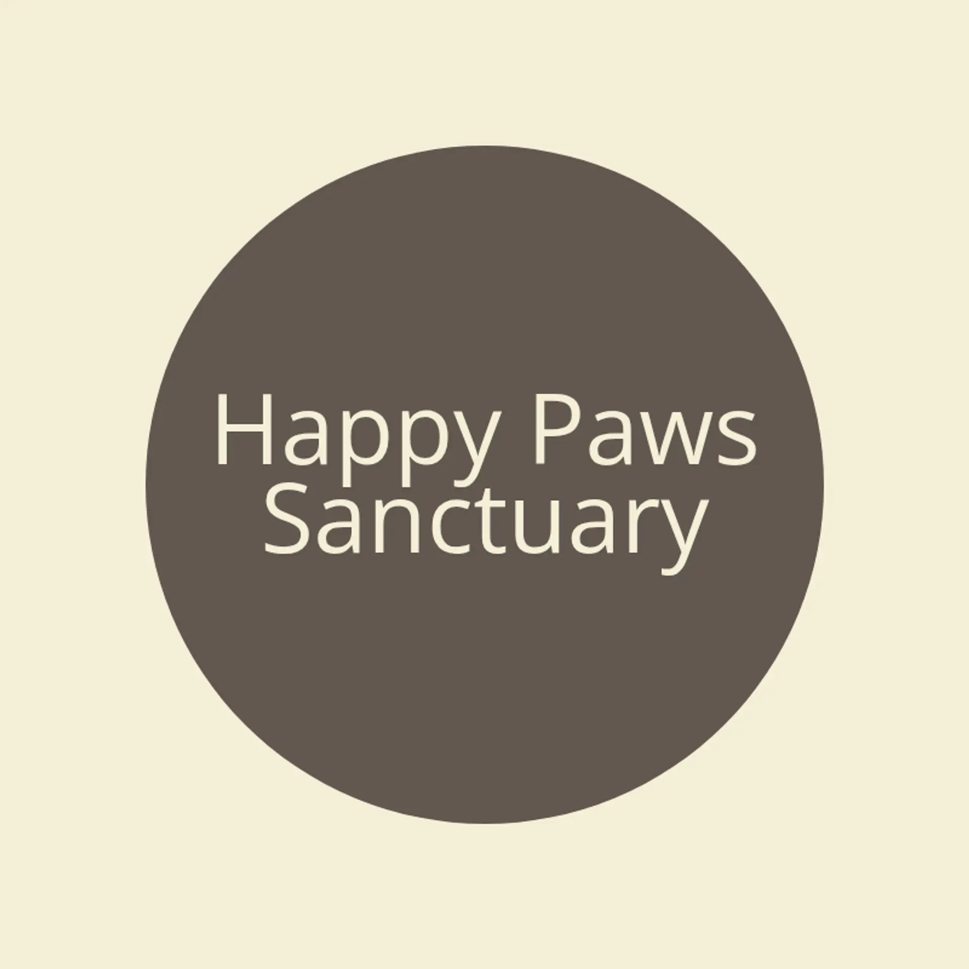 Happy Paws Sanctuary logo for pet