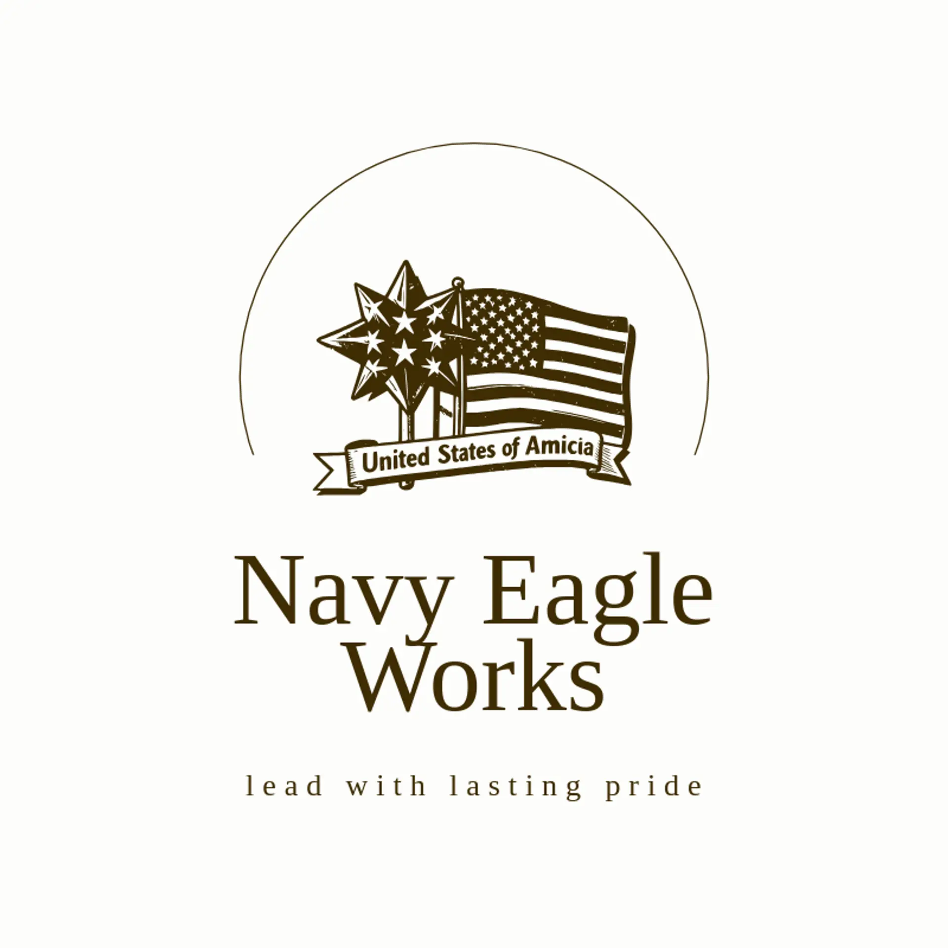Navy Eagle Works logo for american flag