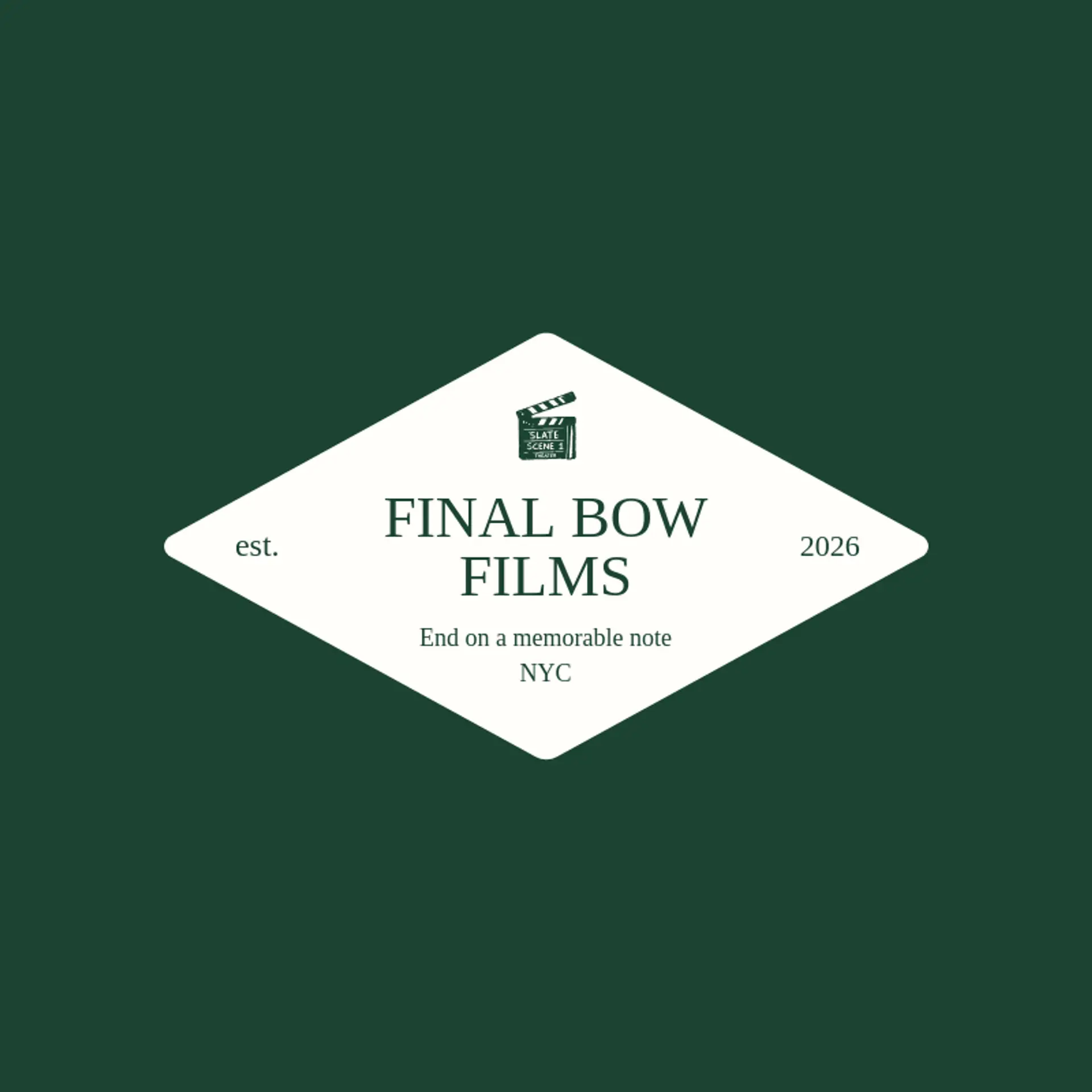 Final Bow Films logo for movie studio