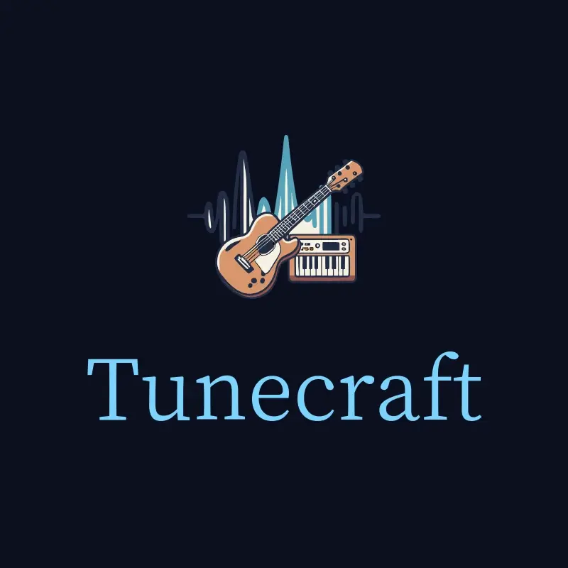 The song name TuneCraft as a branded logo with a color icon