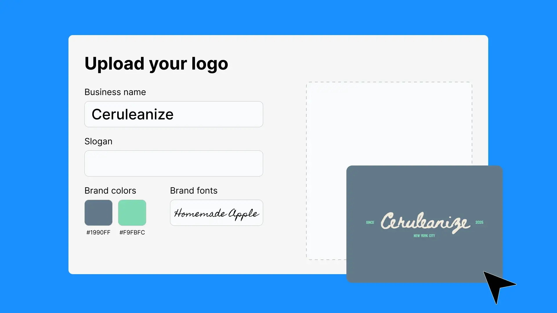 Upload a logo