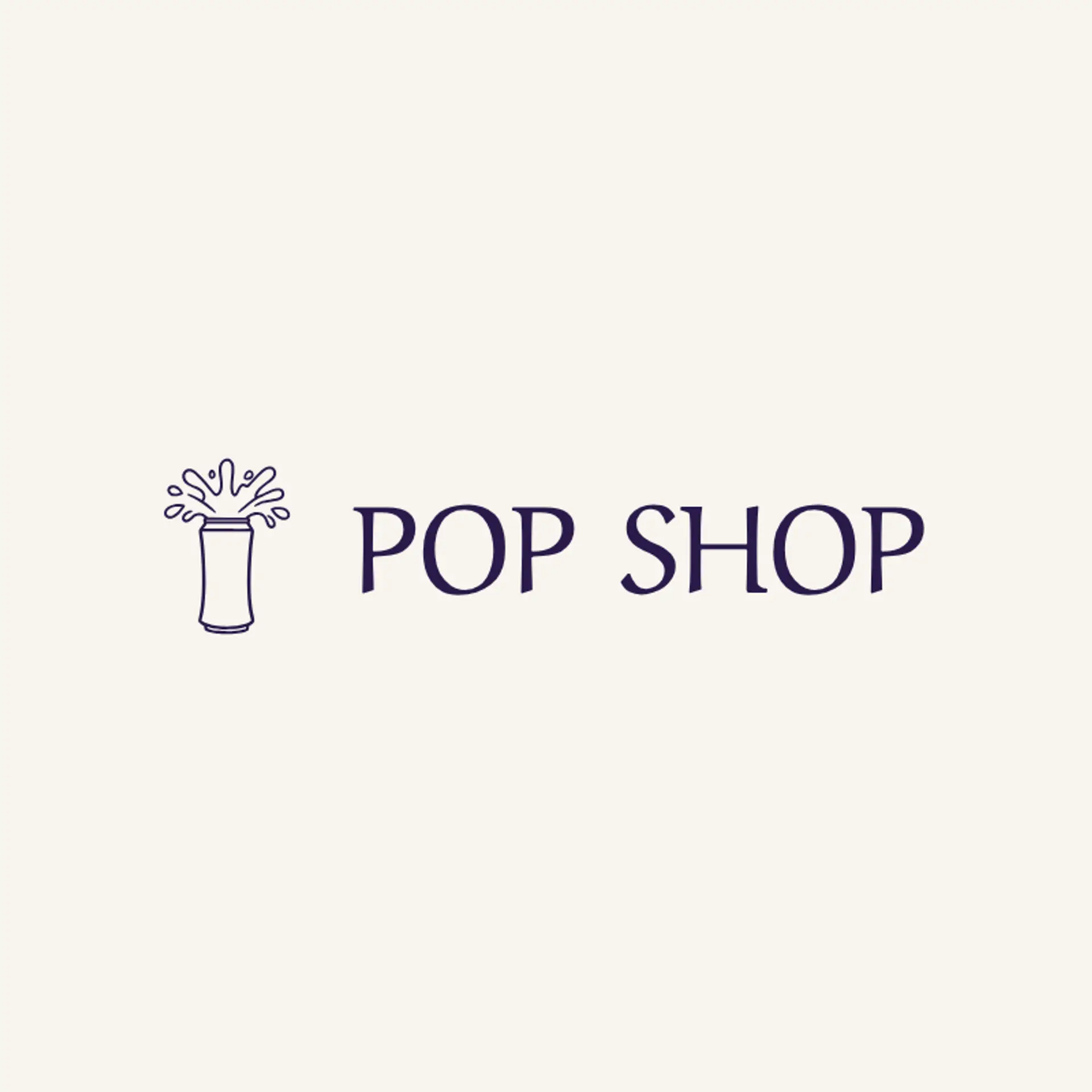 Pop Shop logo for soda