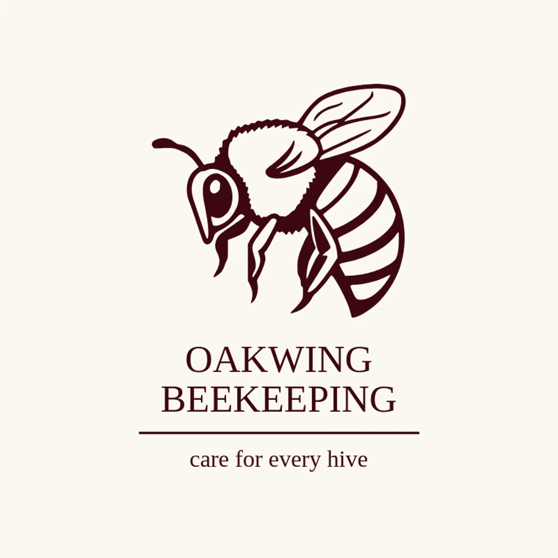 Oakwing Beekeeping logo for sting