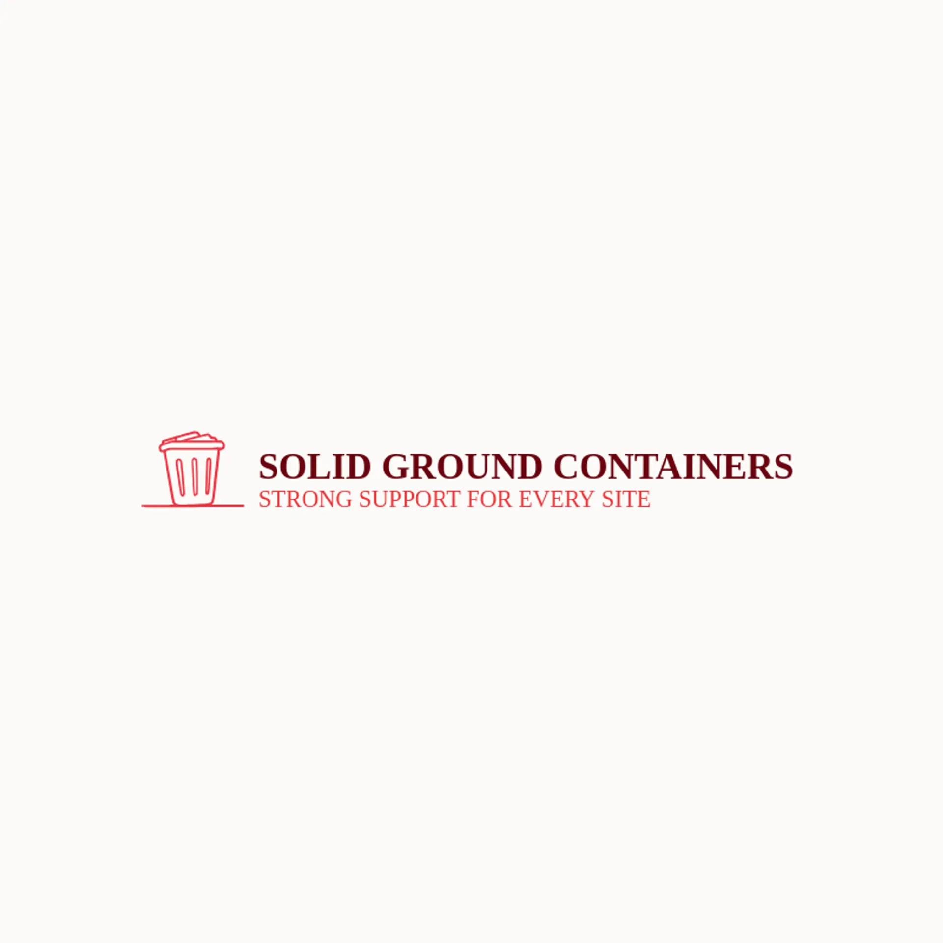 Solid Ground Containers logo for dumpster