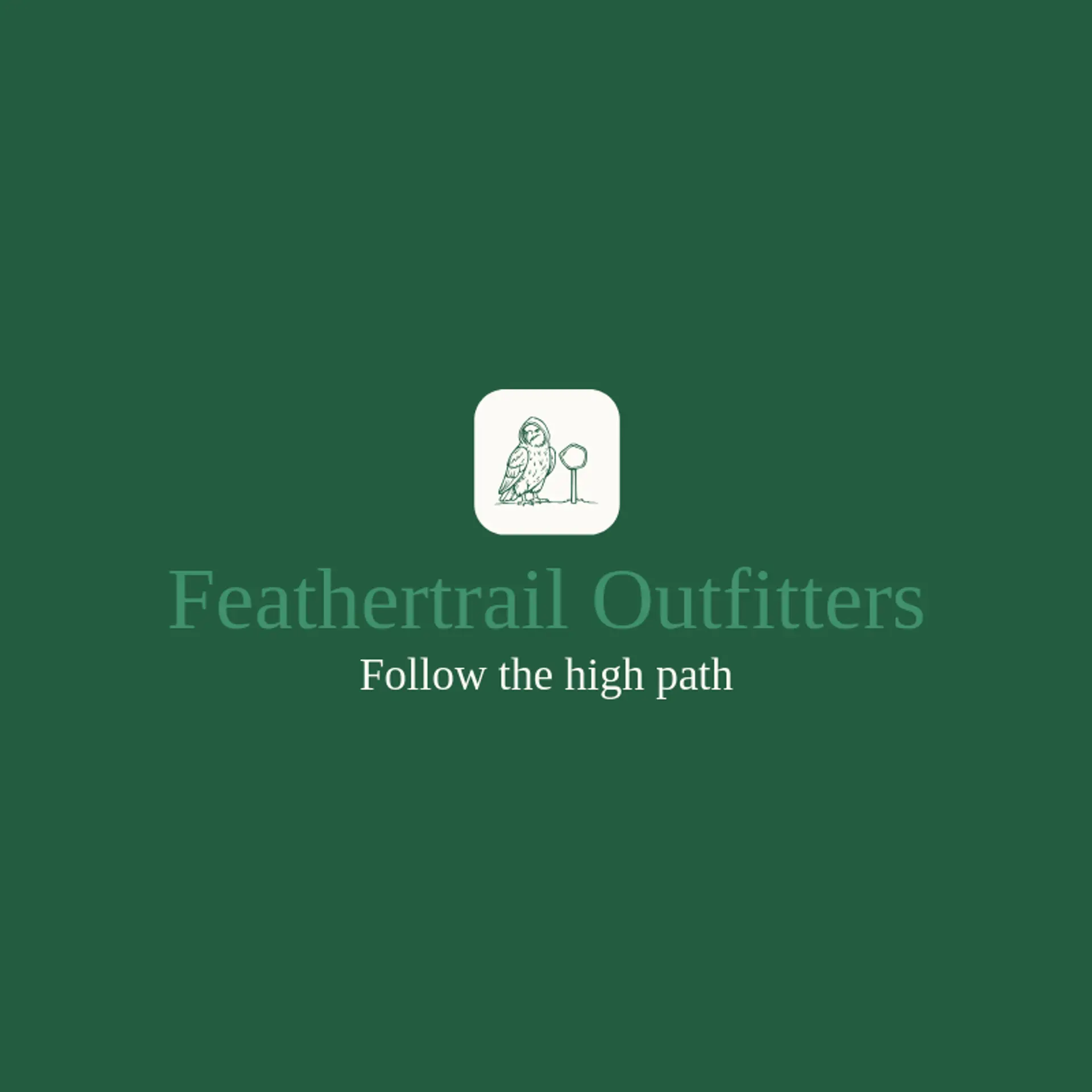 Feathertrail Outfitters logo for hood