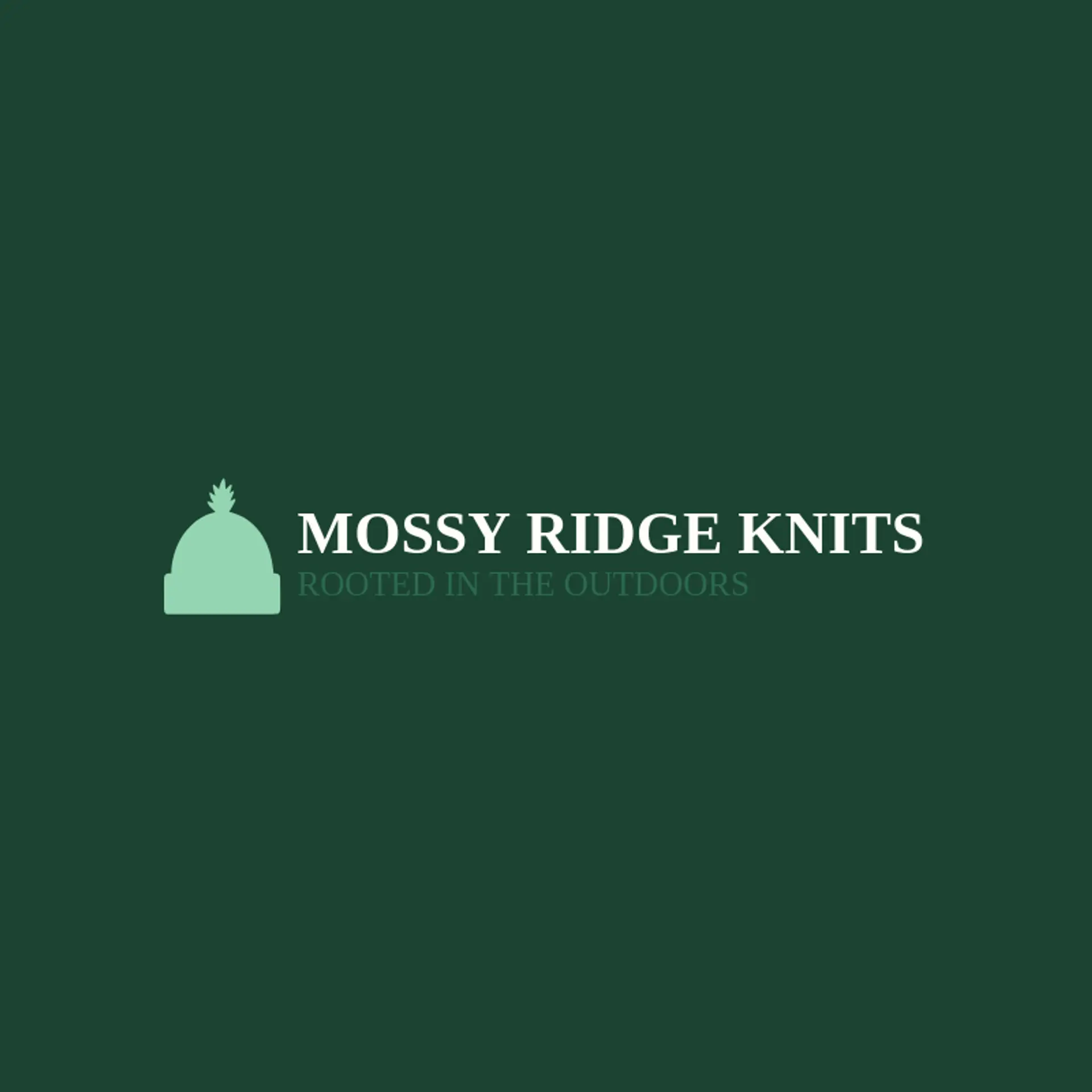 Mossy Ridge Knits logo for beanie