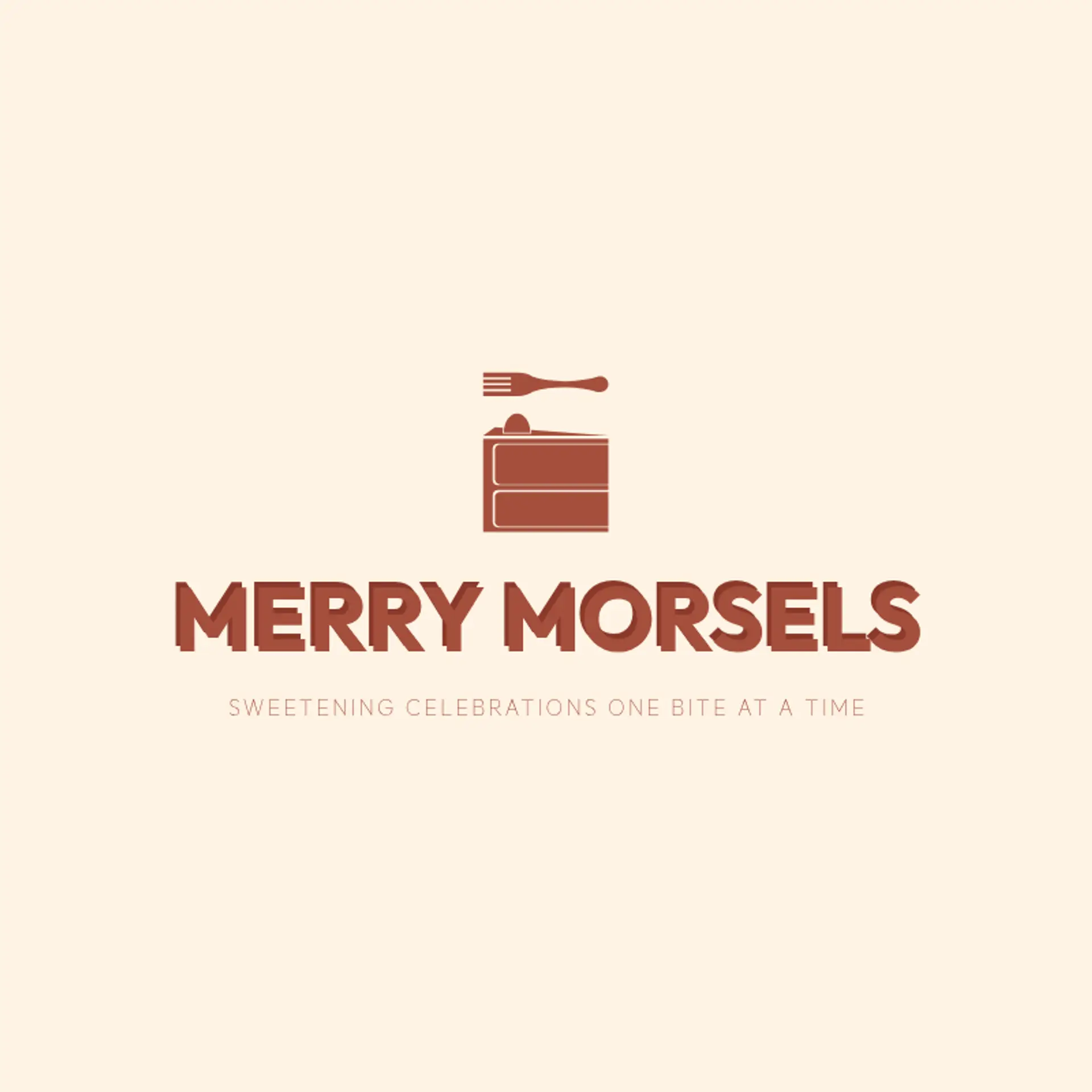 Merry Morsels logo for cake