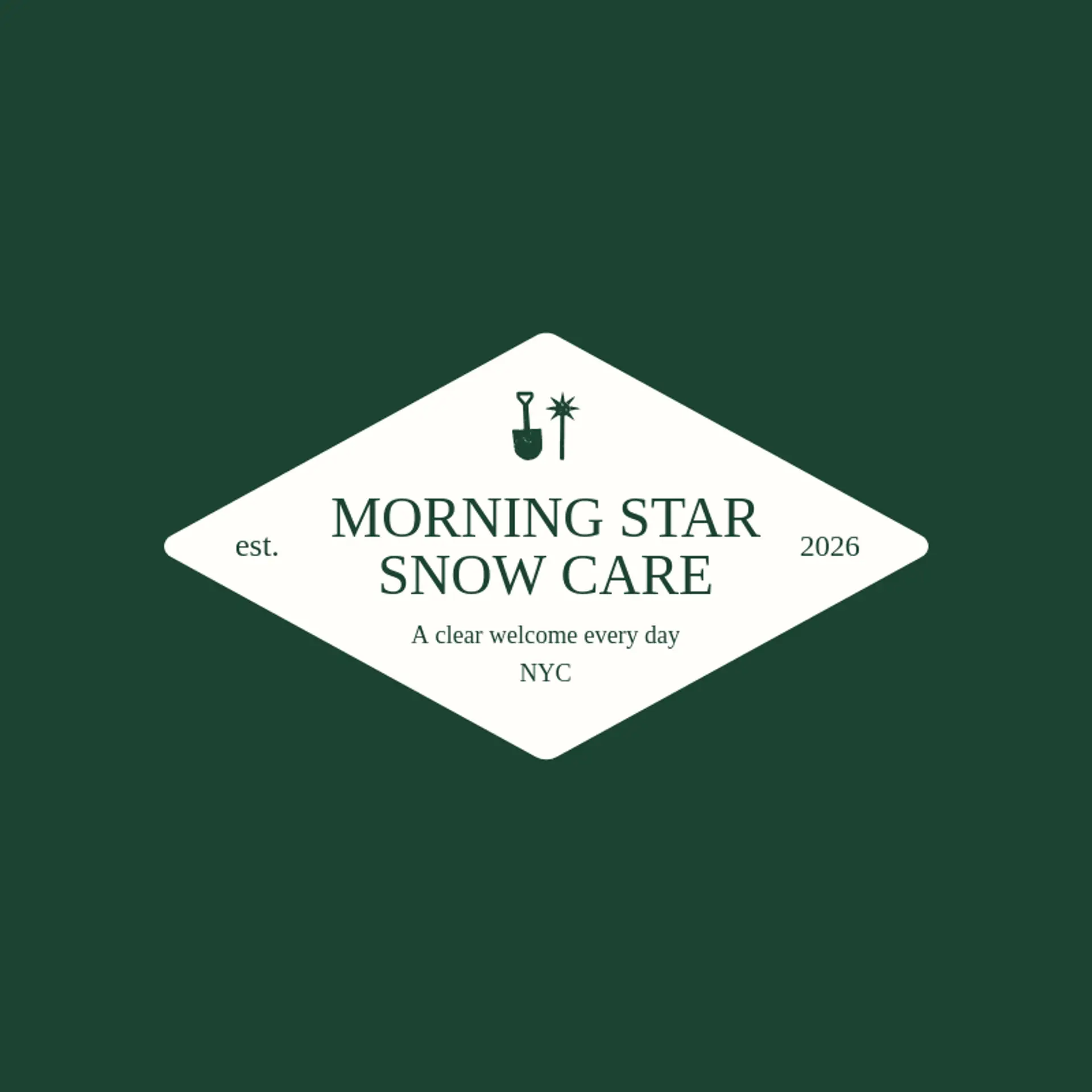 Morning Star Snow Care logo for snow removal
