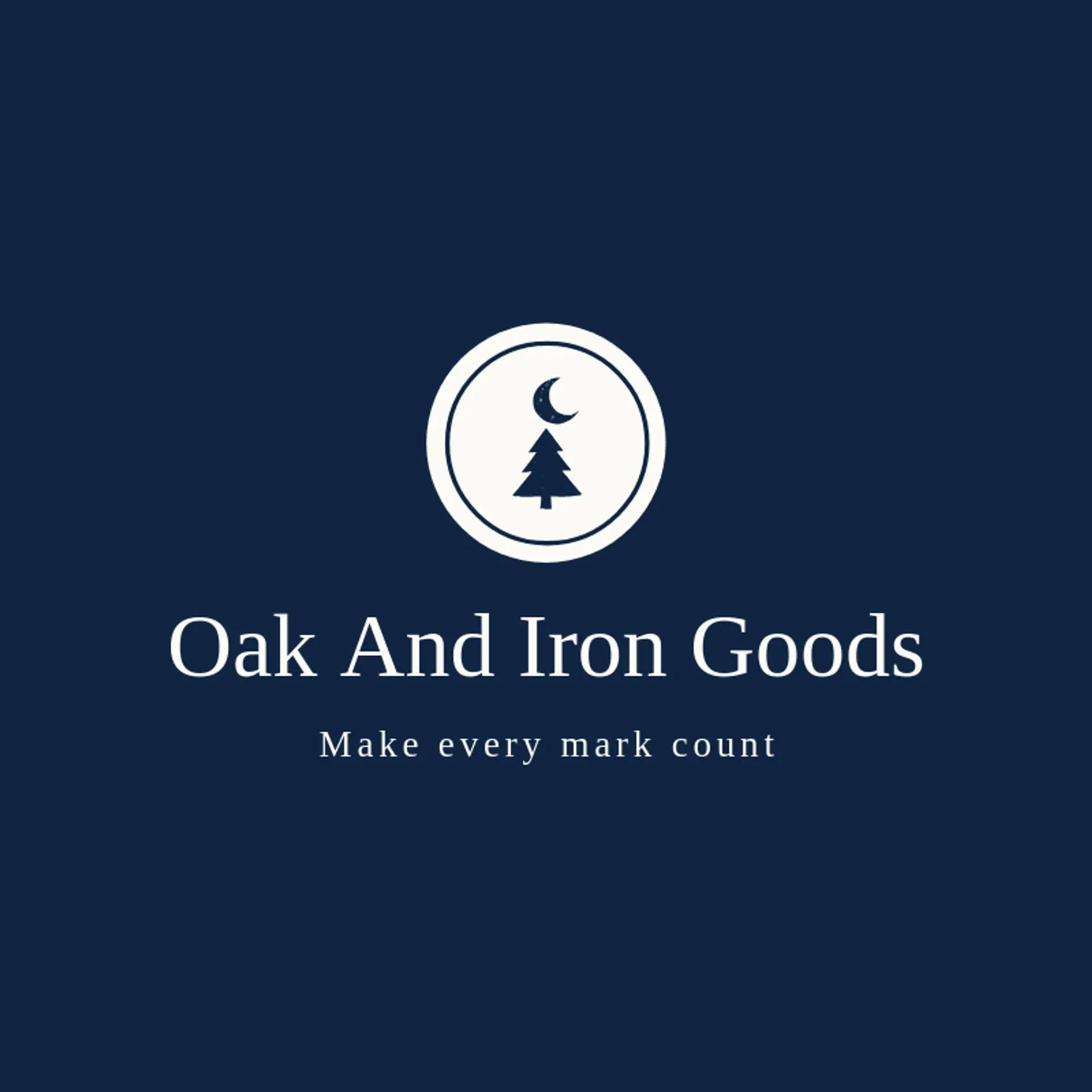 Oak and Iron Goods logo for masculine