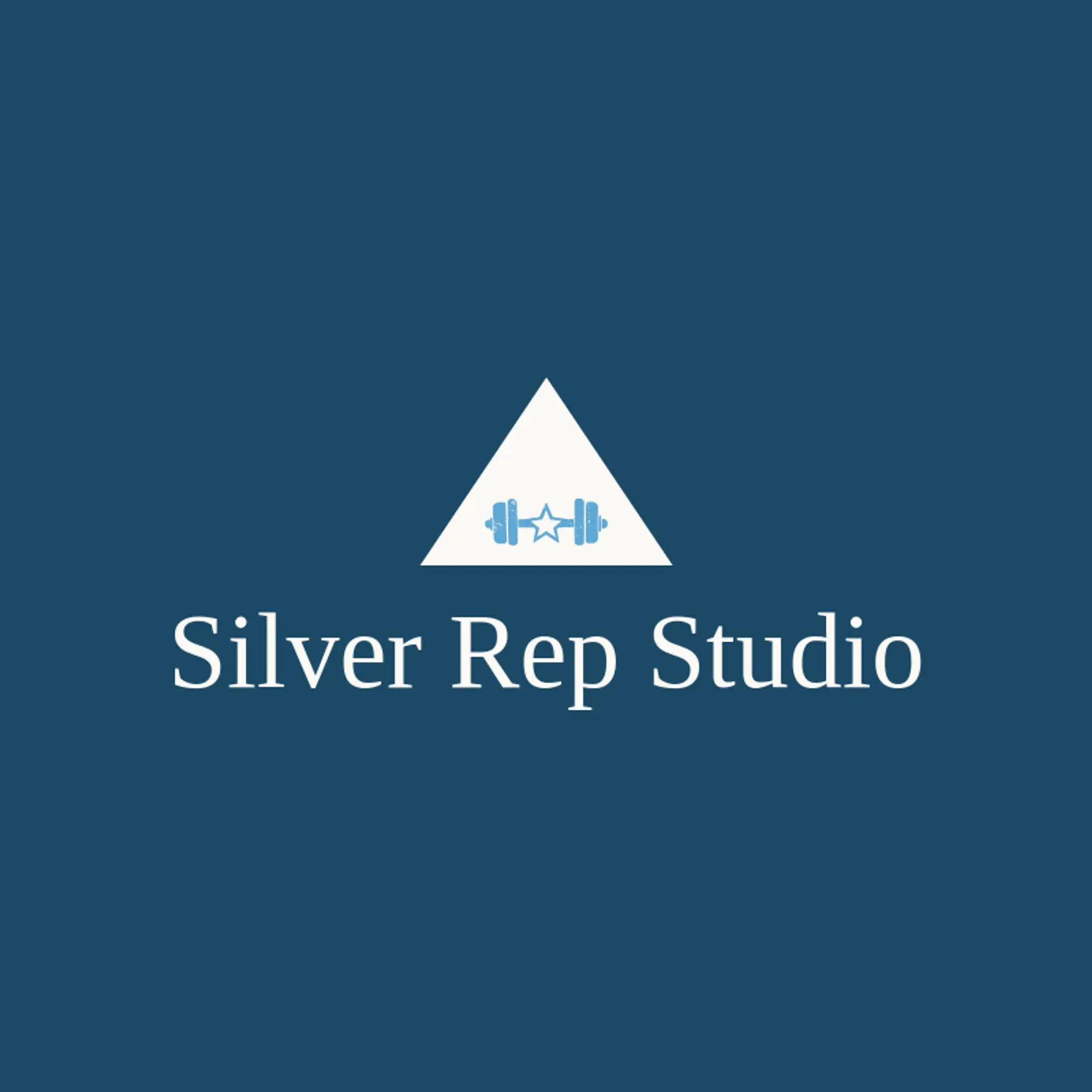 Silver Rep Studio logo for weightlifting