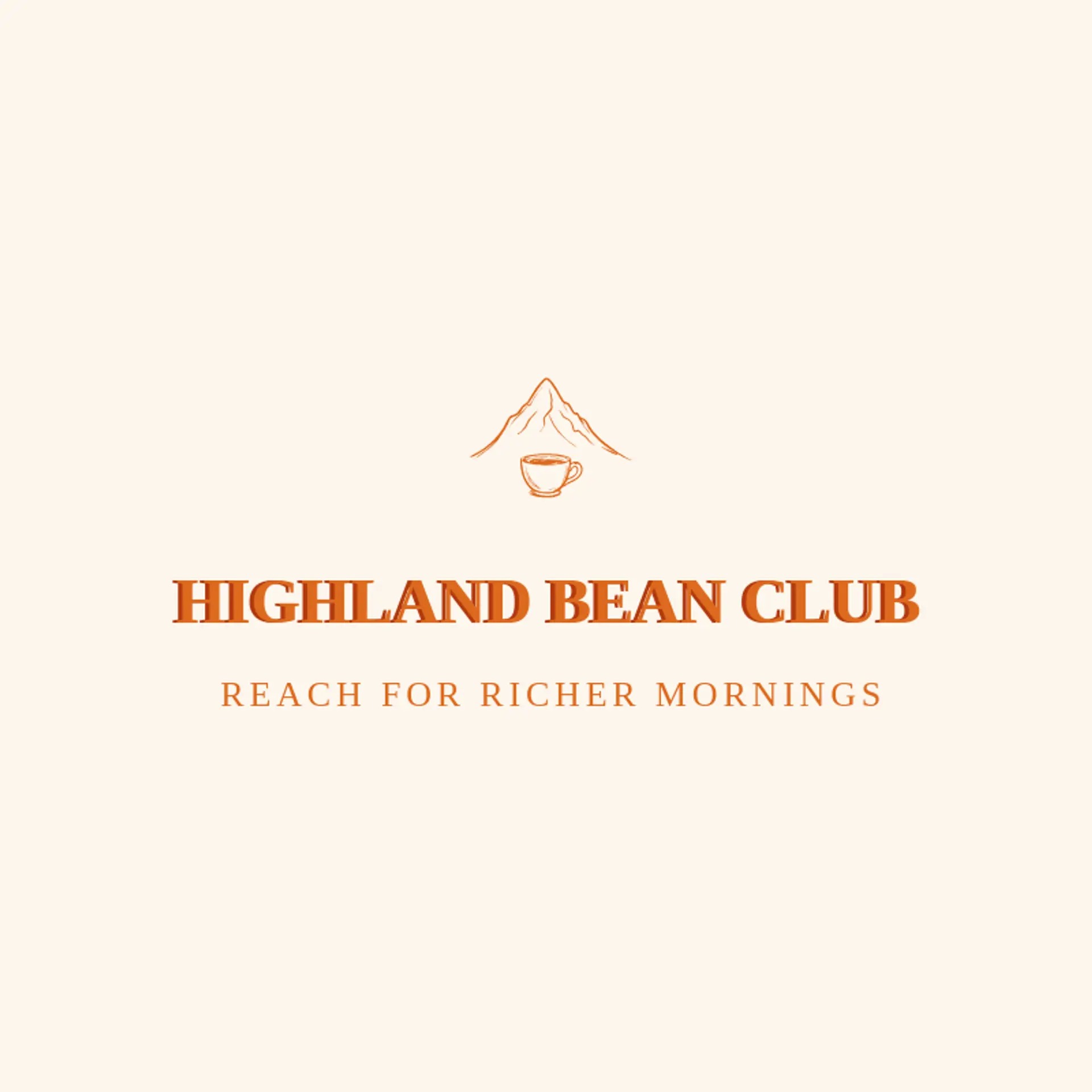 Highland Bean Club logo for coffee cup