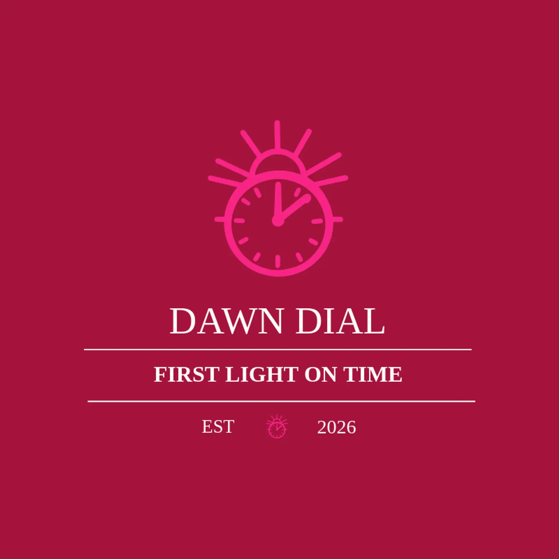 Dawn Dial logo for clock