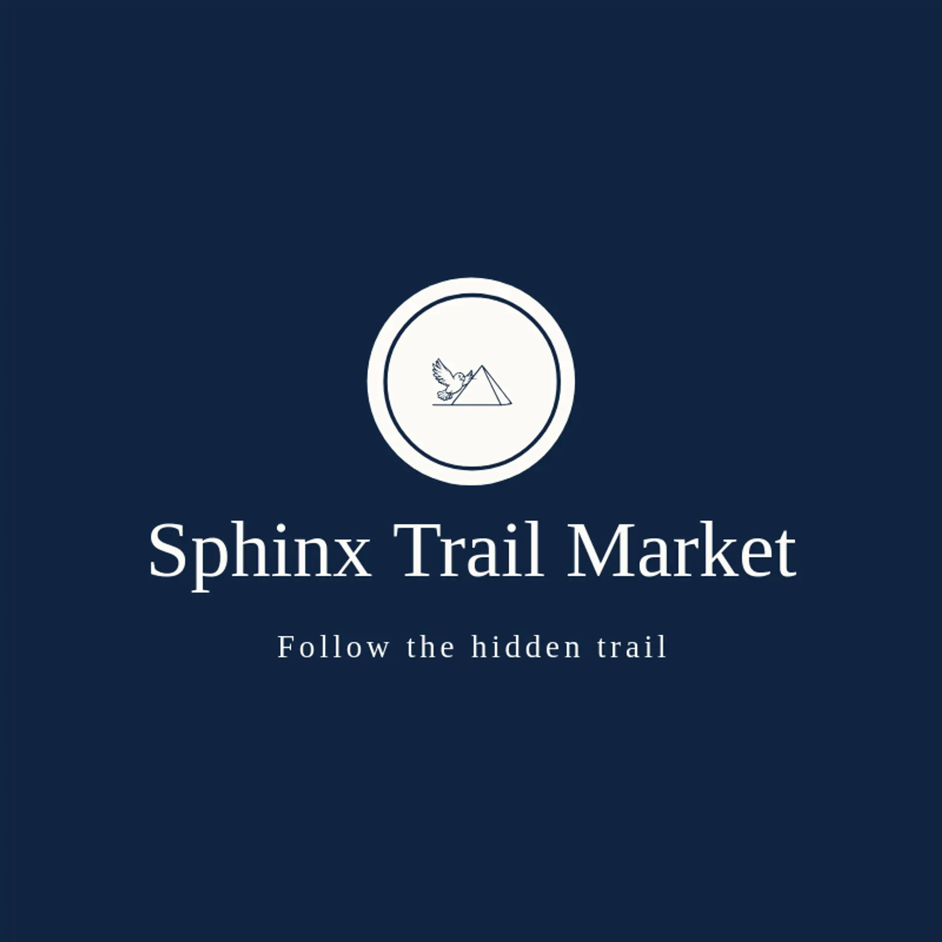 Sphinx Trail Market logo for pyramid