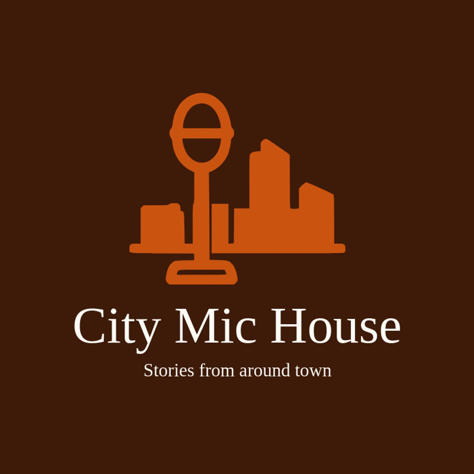 City Mic House logo for talk show