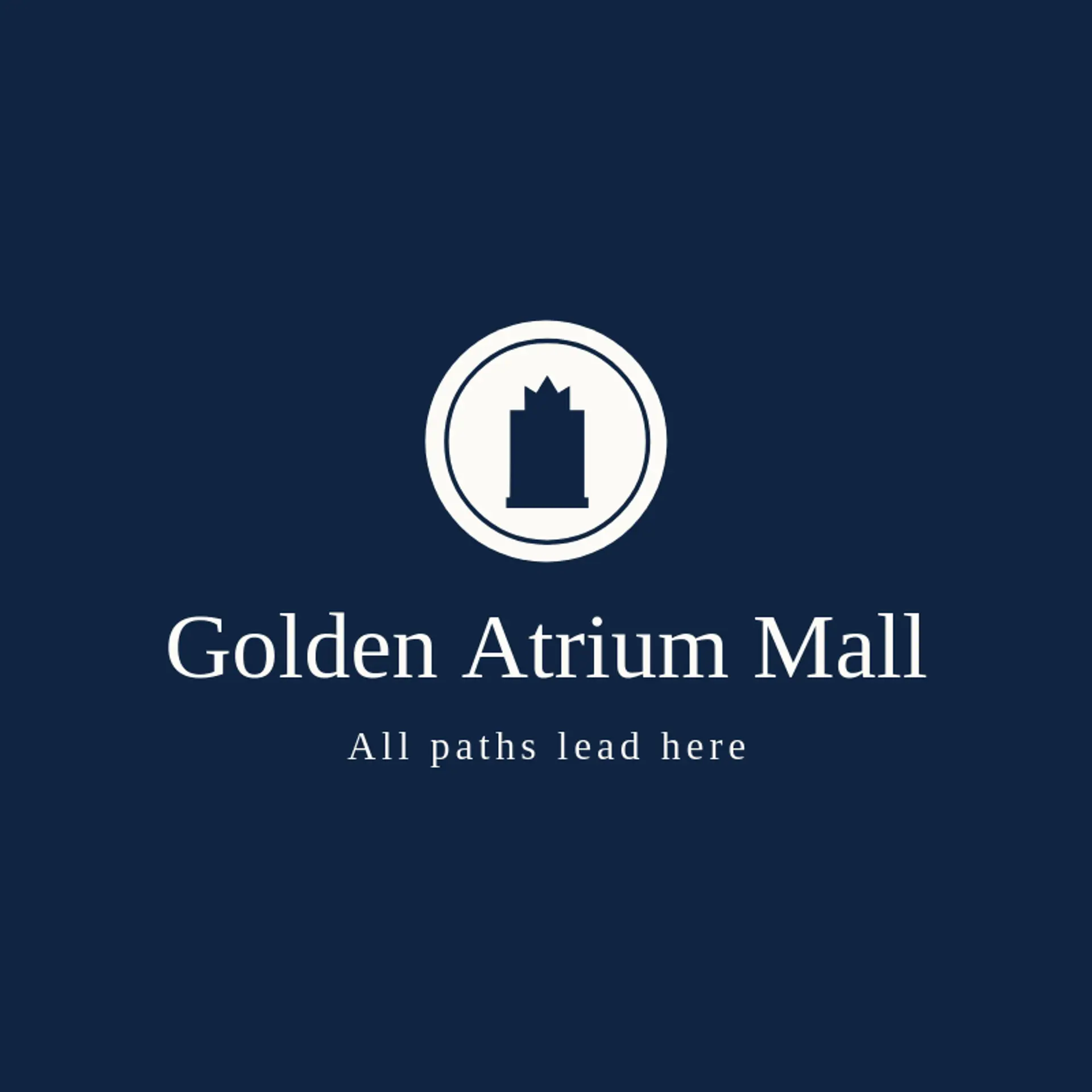 Golden Atrium Mall logo for mall