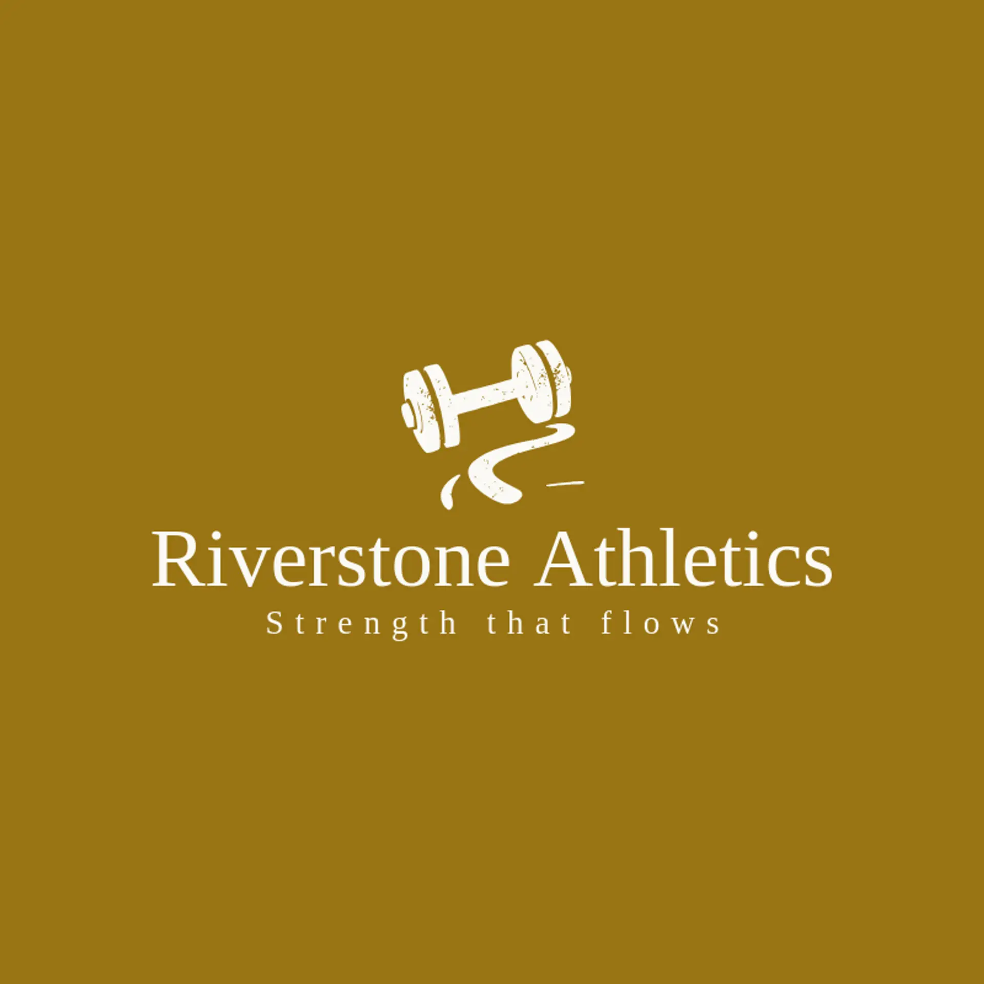 Riverstone Athletics logo for dumbbell