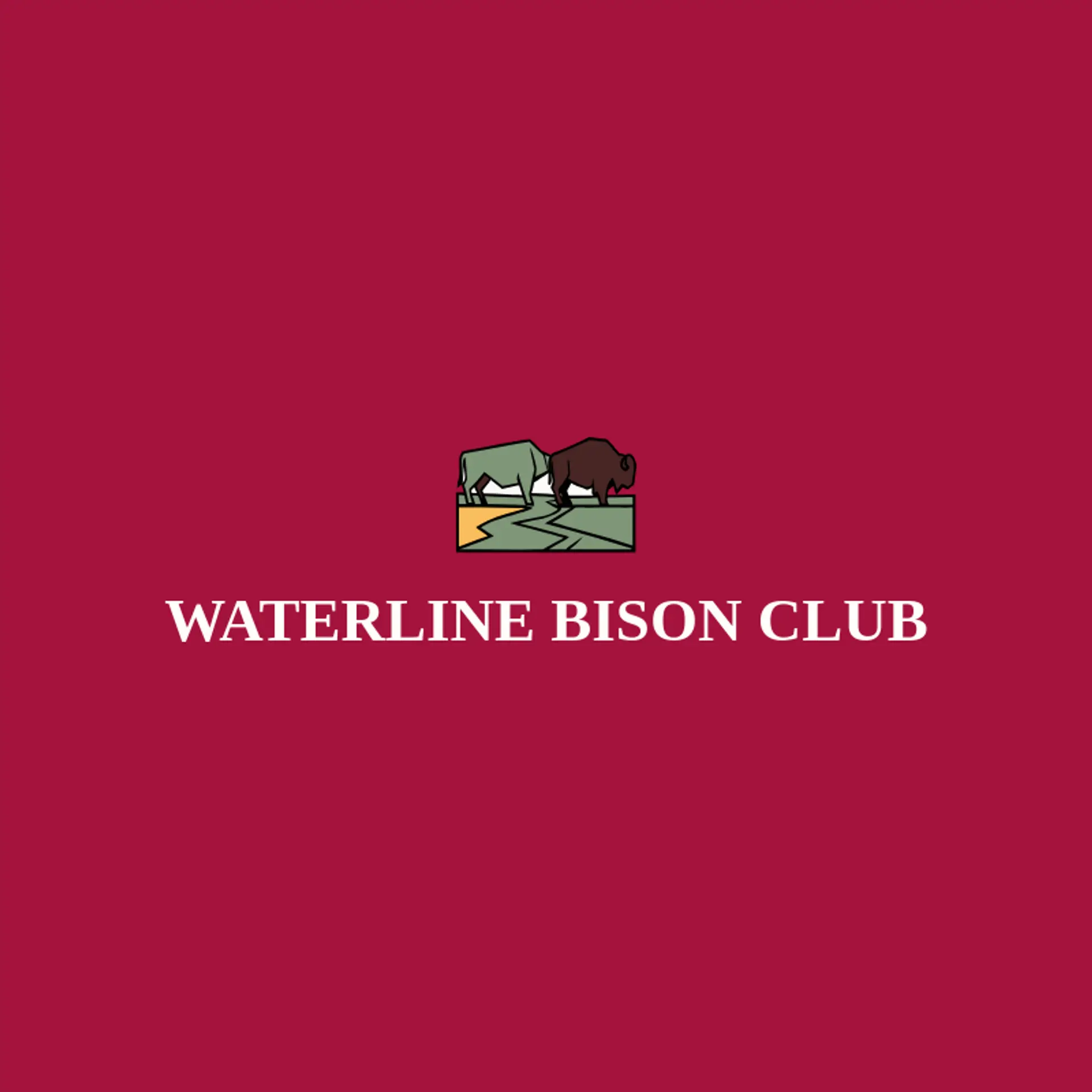 Waterline Bison Club logo for native american
