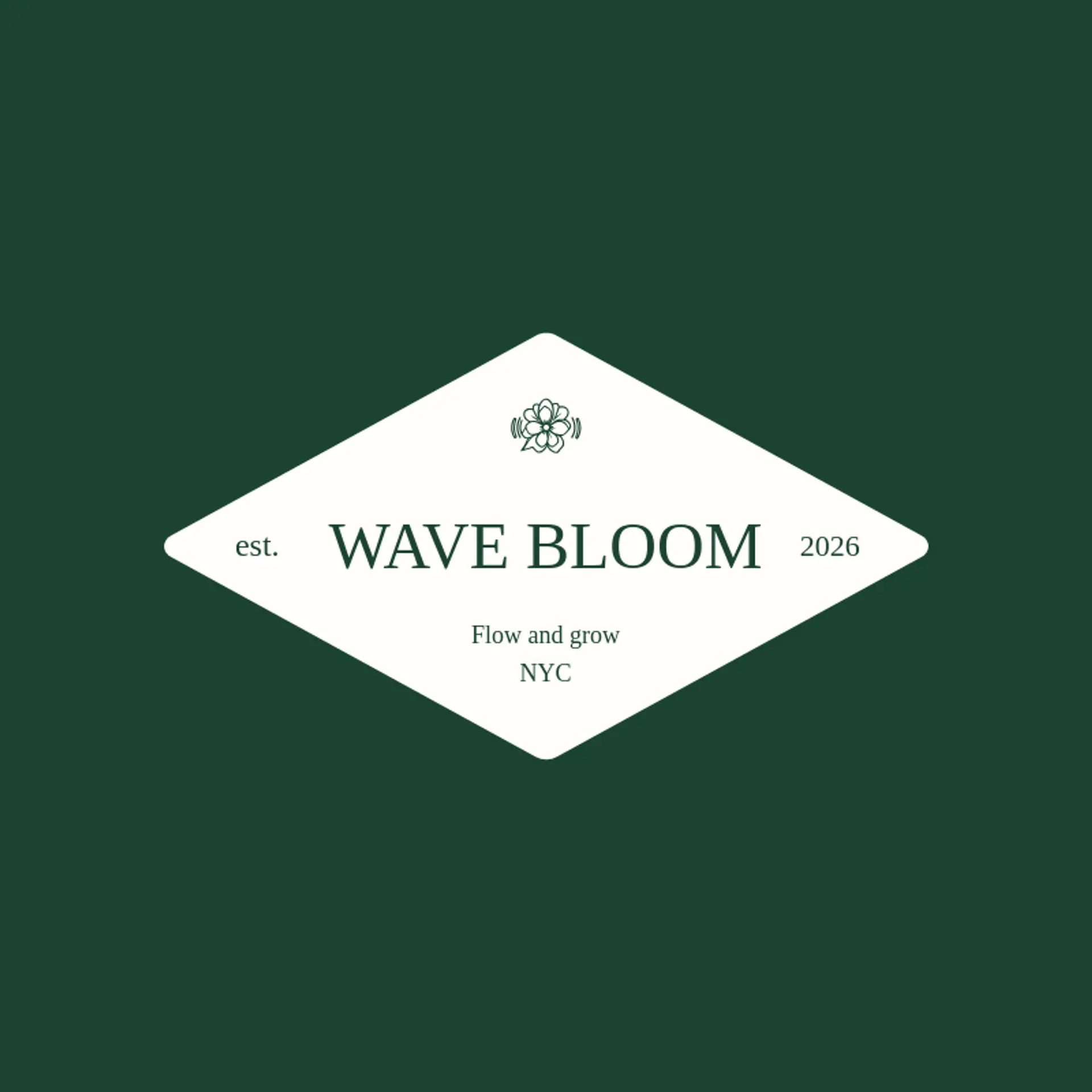Wave Bloom logo for message
