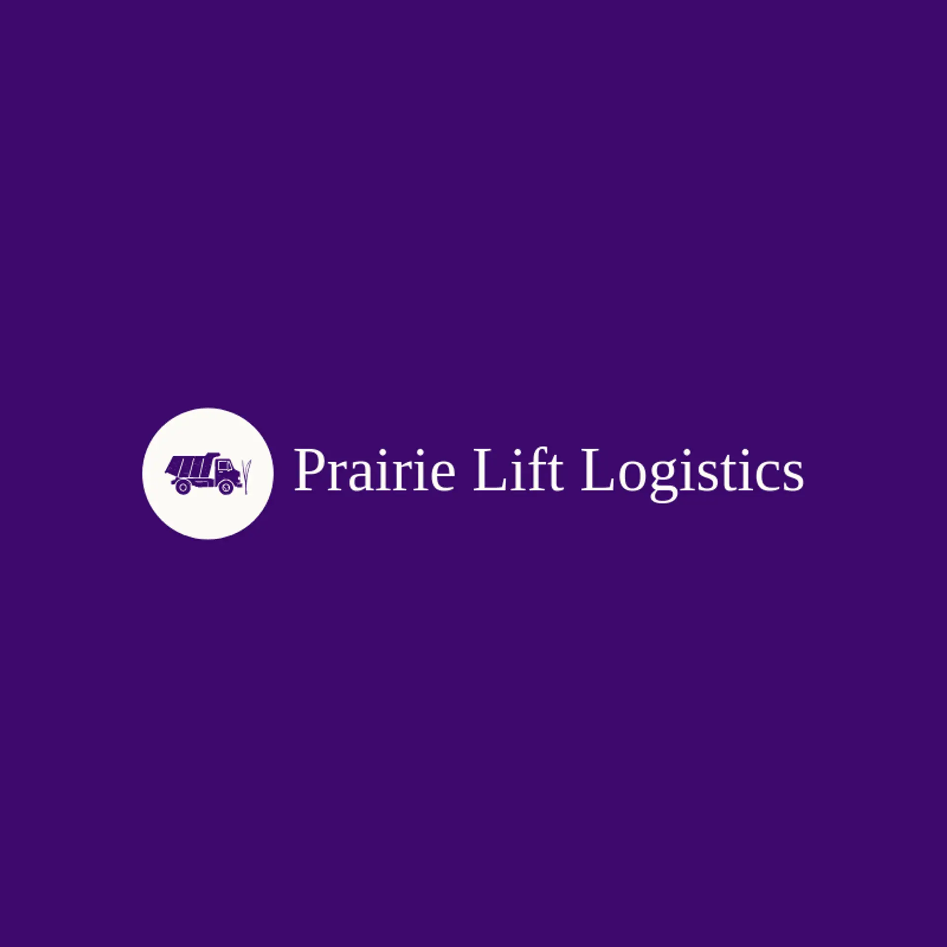 Prairie Lift Logistics logo for dump truck