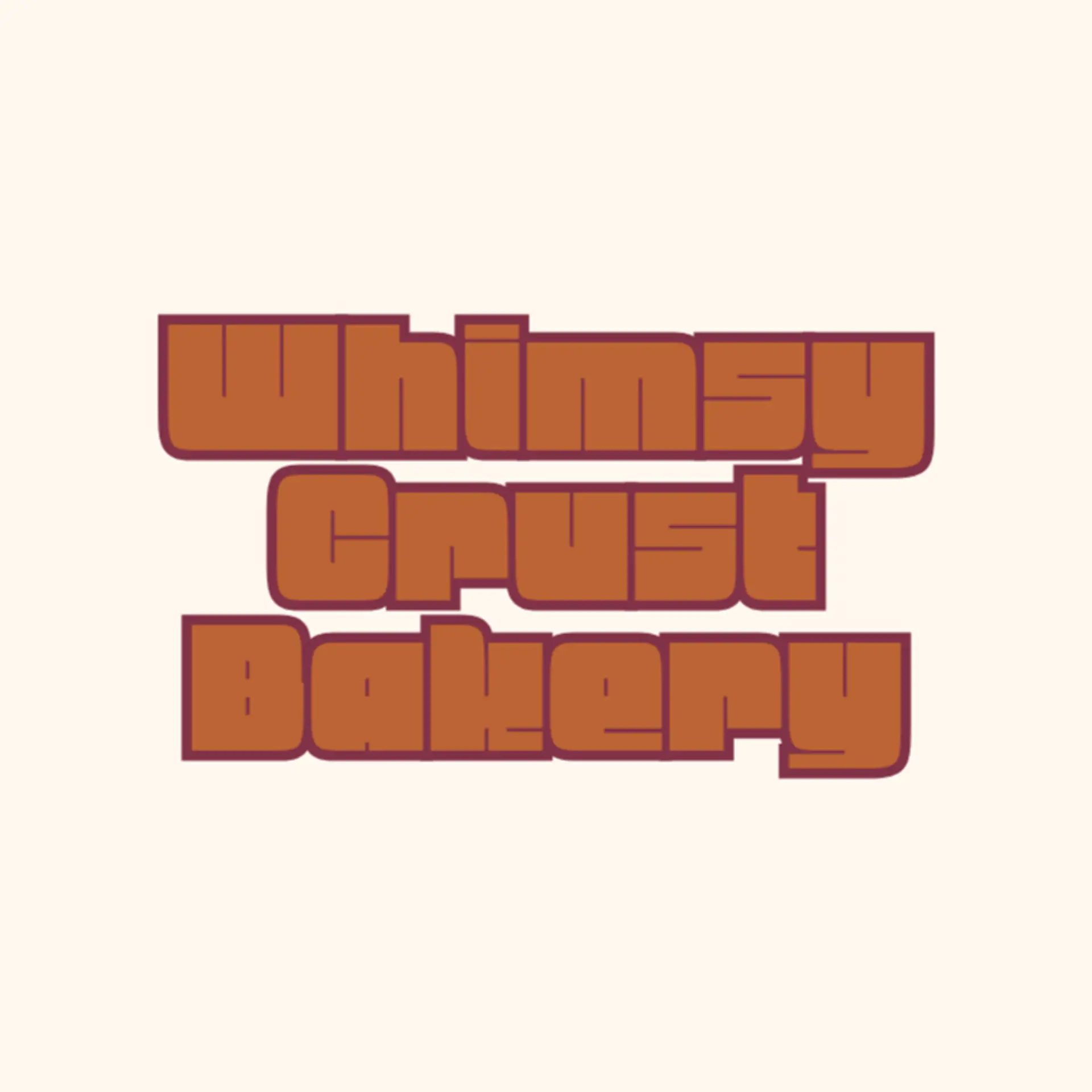Whimsy Crust Bakery logo for unique bakery