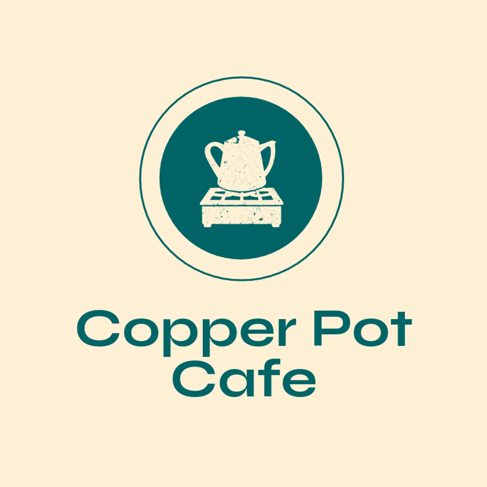 Copper Pot Cafe logo for coffee